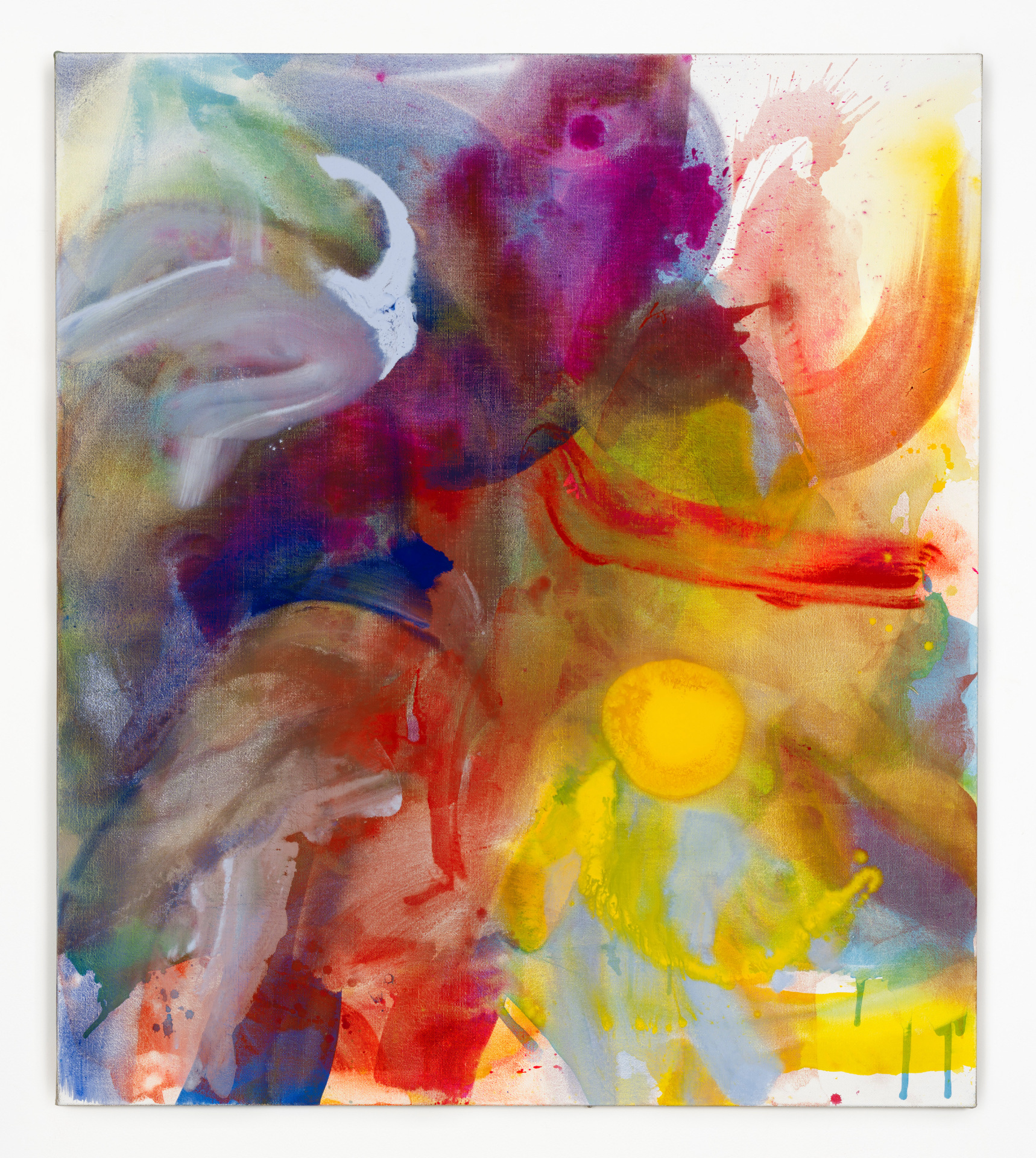 Mary Weatherford, Yellow Sun, 2021