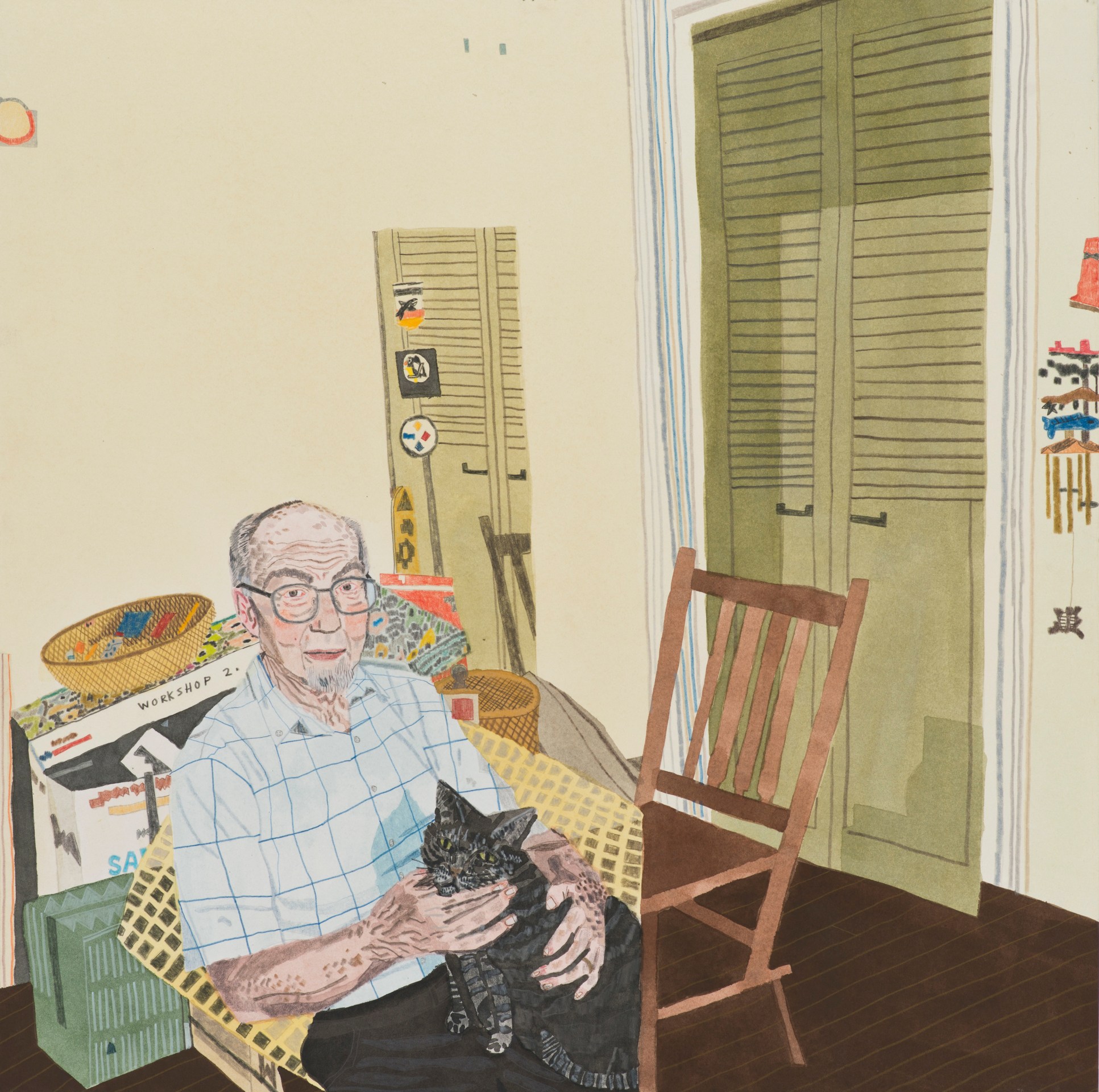 Jonas Wood Rosy in My Room, 2014