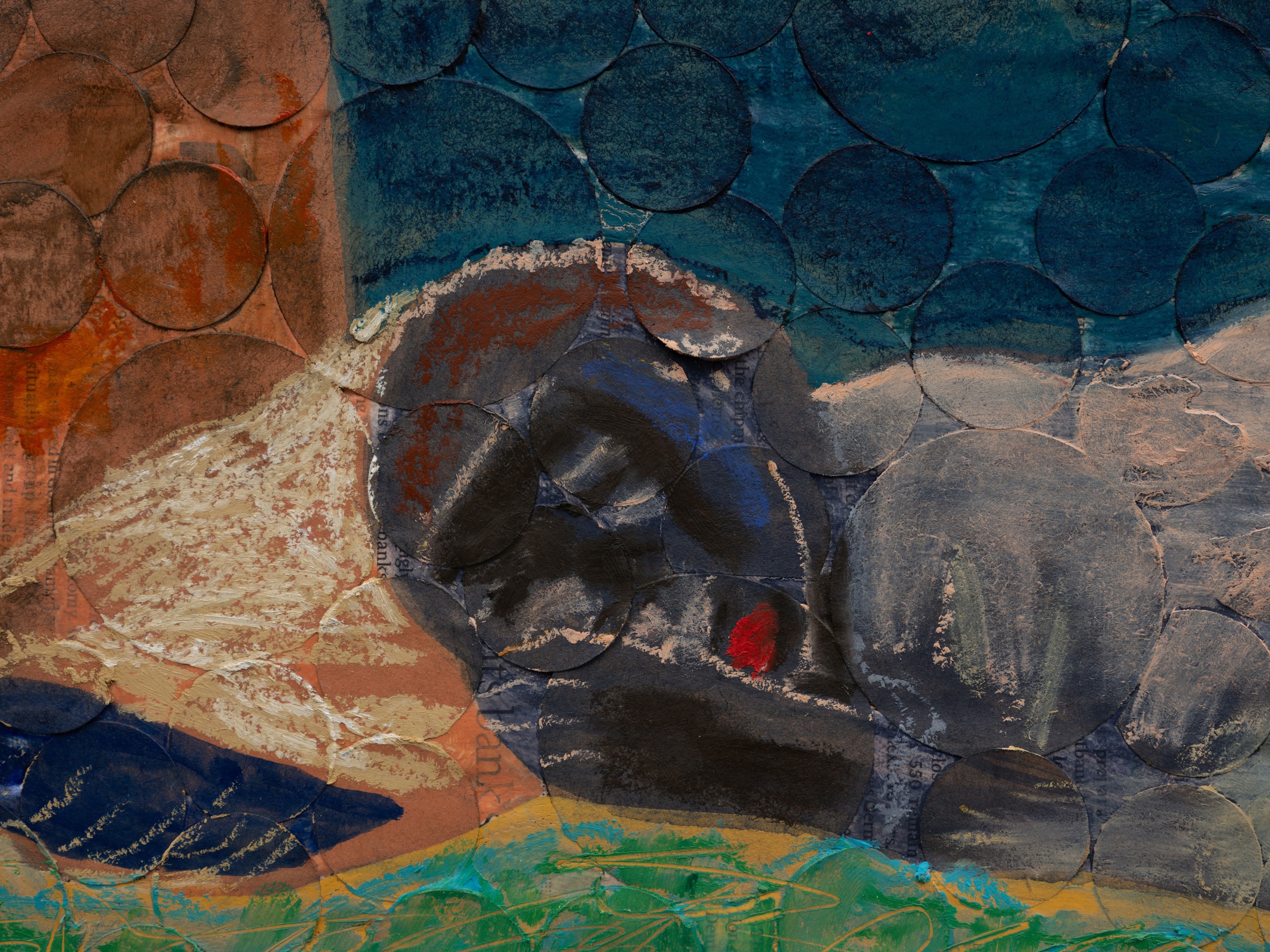 Derek Fordjour, Dreamscape (after Palmer Hayden), 2025