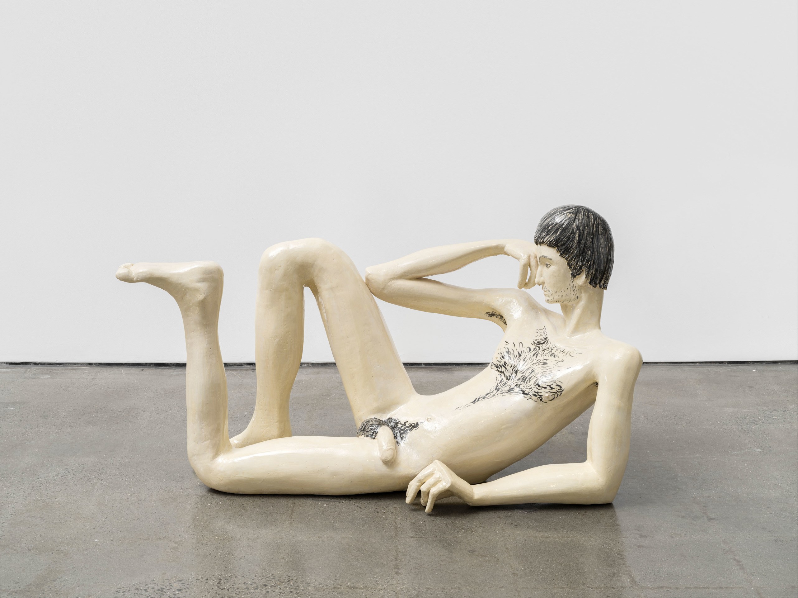 Ohad Meromi, Reclining Youth, 2025