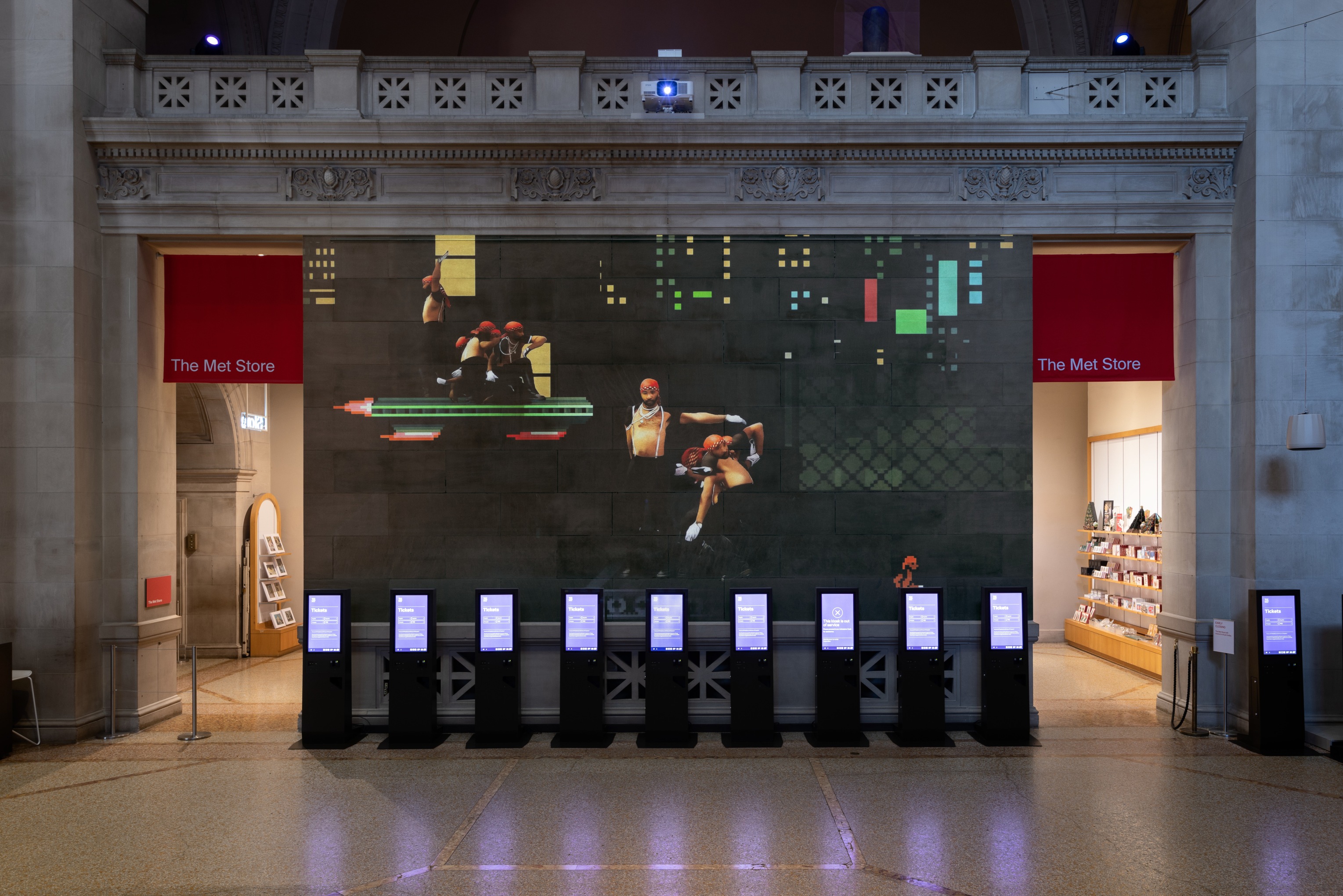 JACOLBY SATTERWHITE Installation views of The Great Hall Commission: Jacolby Satterwhite, A Metta Prayer, The Metropolitan Museum of Art, October 2, 2023 - January 7, 2024.&nbsp;