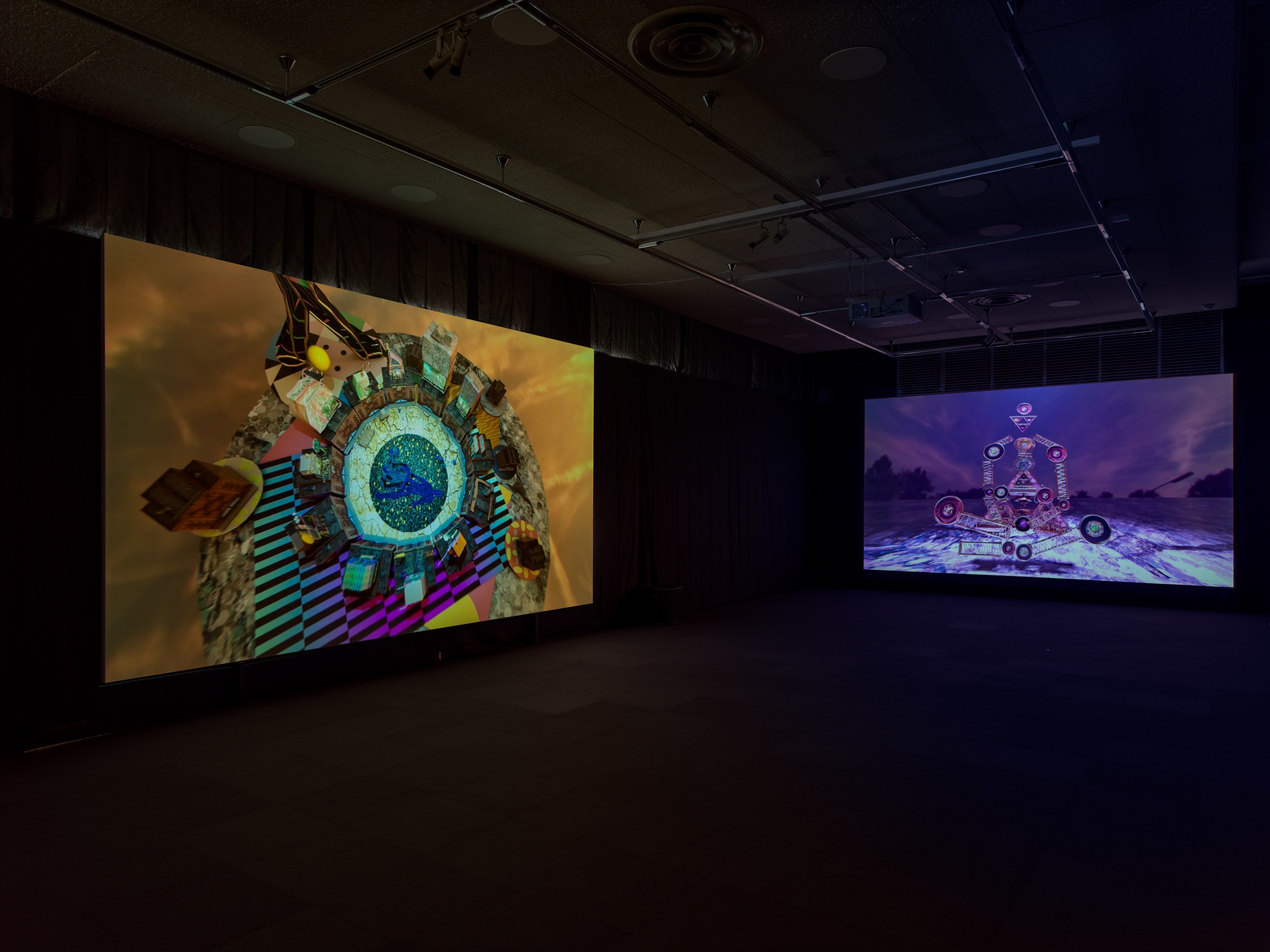 JACOLBY SATTERWHITE Installation view of Do we dream under the same sky at&nbsp;Okayama Art Summit, Okayama City, Japan, 2022