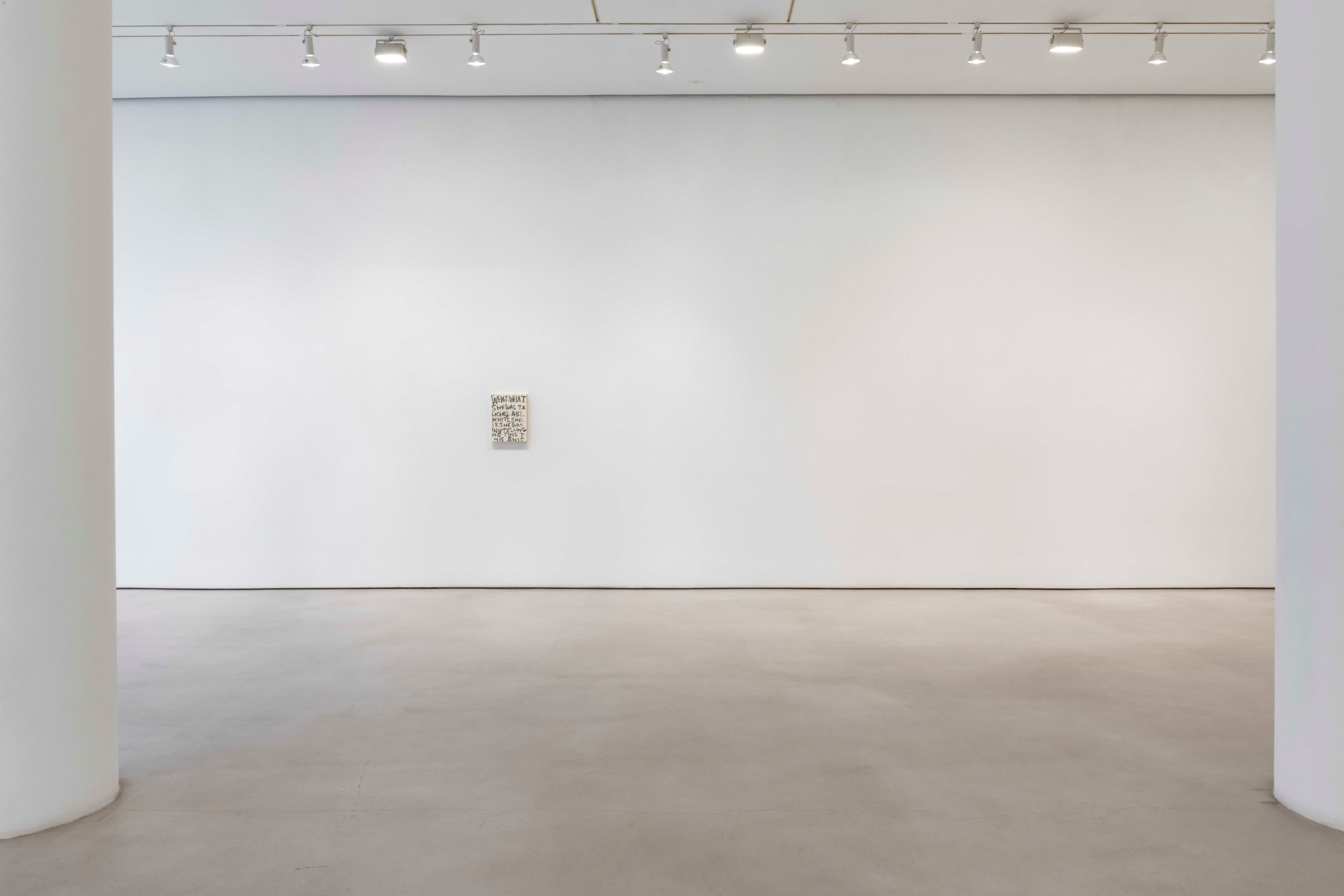 POPE.L Installation view of Four Panels at Mitchell-Innes & Nash, New York, 2021