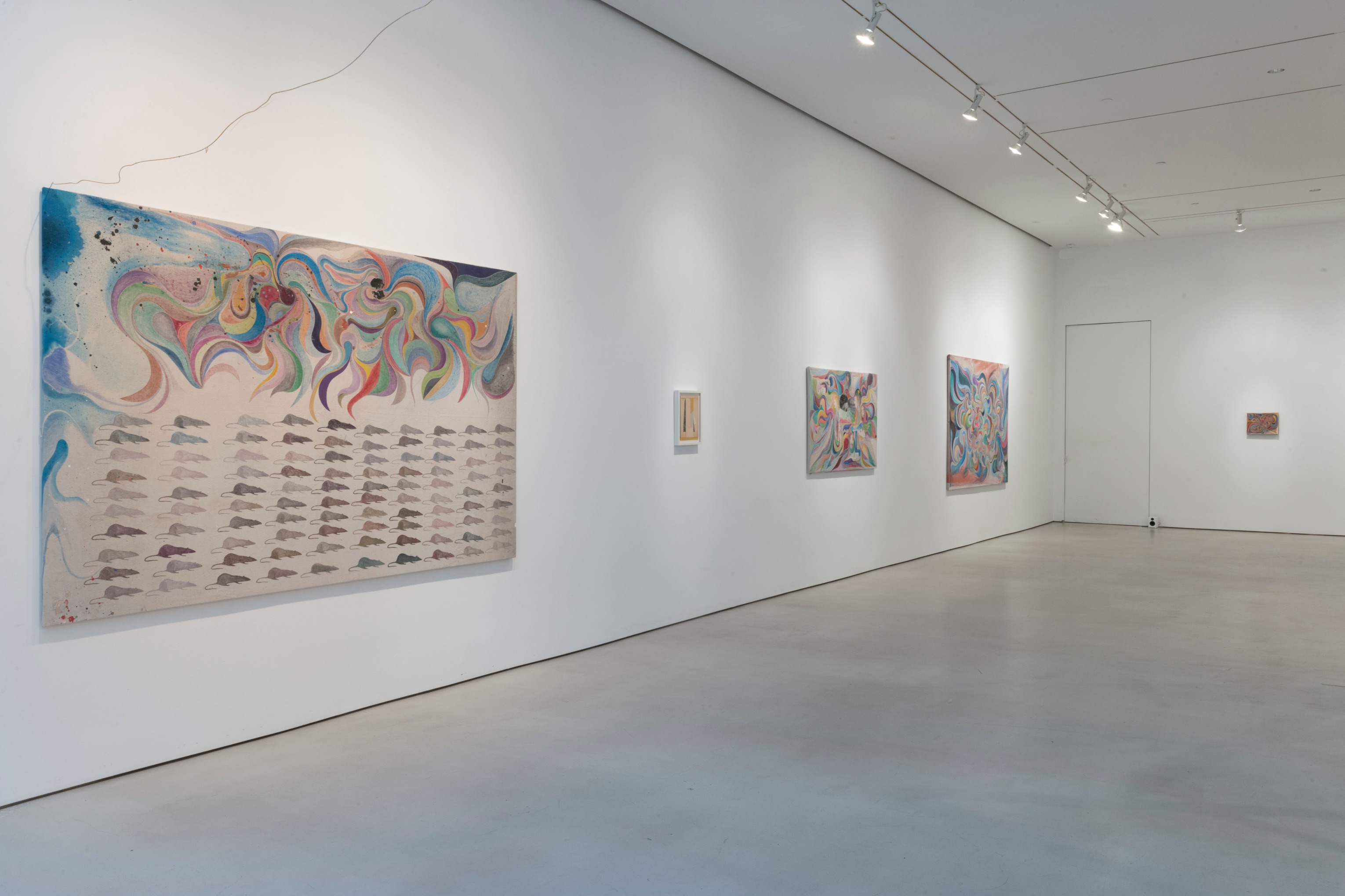 CHRIS JOHANSON Installation view of Considering Unknow Know With What Is, And at Mitchell-Innes & Nash, New York, 2021
