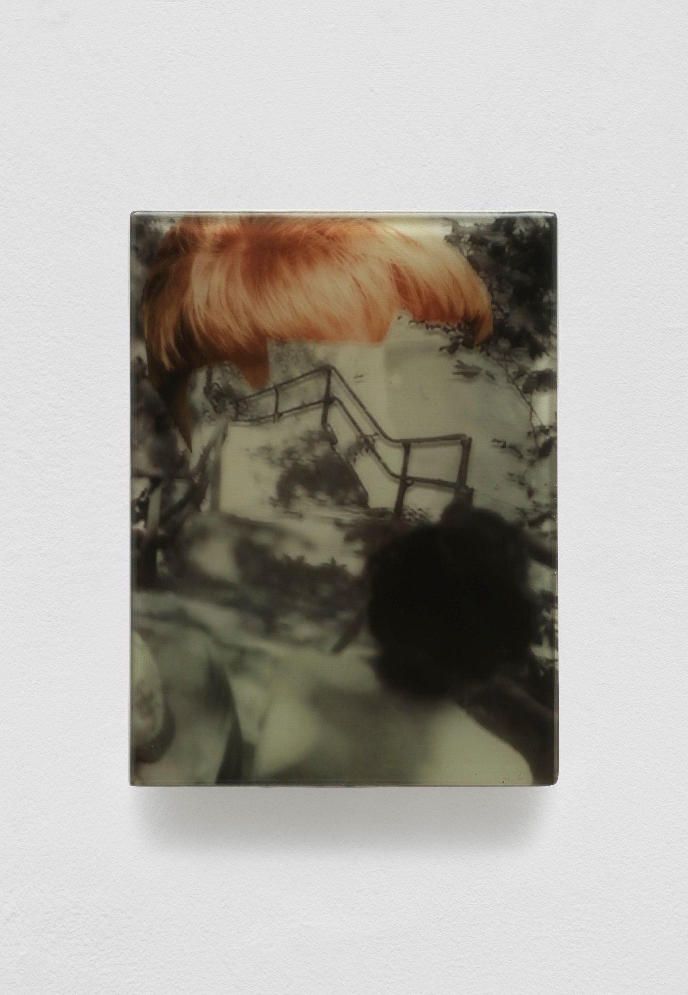 SADIE BENNING,&nbsp;Pain Thing 2,&nbsp;&nbsp;Detail, Sequence 2, Panel 7 (Big Band), 2019, wood, photographic transparencies, aqua resin and resin, 53 panels/16 sequences, each: 9 3&frasl;4 by 7 1&frasl;4 in. 24.8 by 18.4 cm.