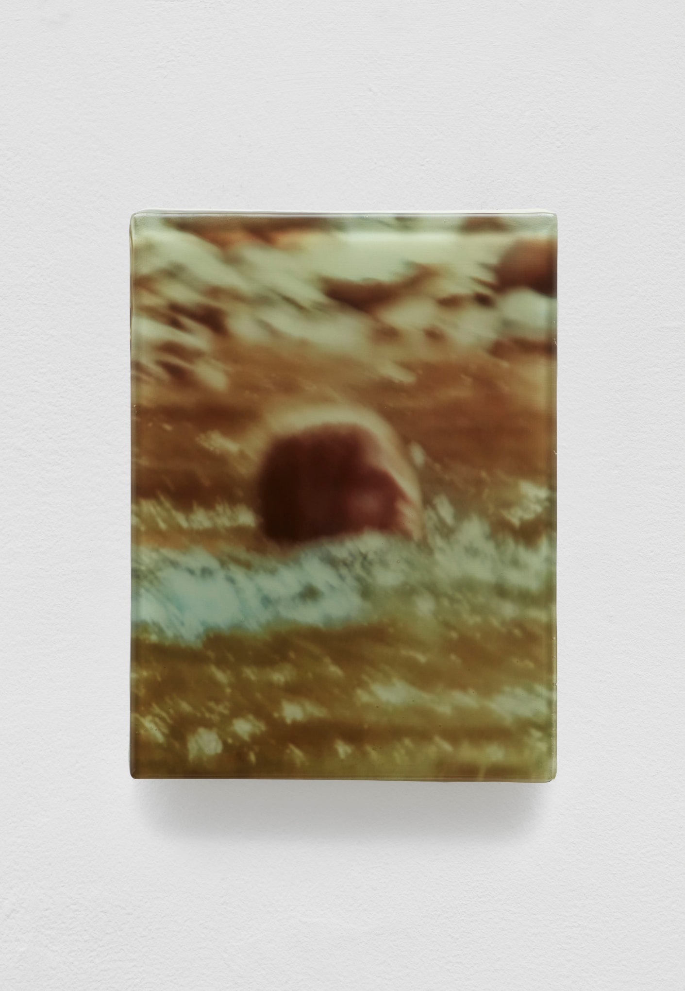 SADIE BENNING,&nbsp;Pain Thing 2,&nbsp;&nbsp;Detail, Sequence 4, Panel 14 (Freeway), 2019, wood, photographic transparencies, aqua resin and resin, 53 panels/16 sequences, each: 9 3&frasl;4 by 7 1&frasl;4 in. 24.8 by 18.4 cm.