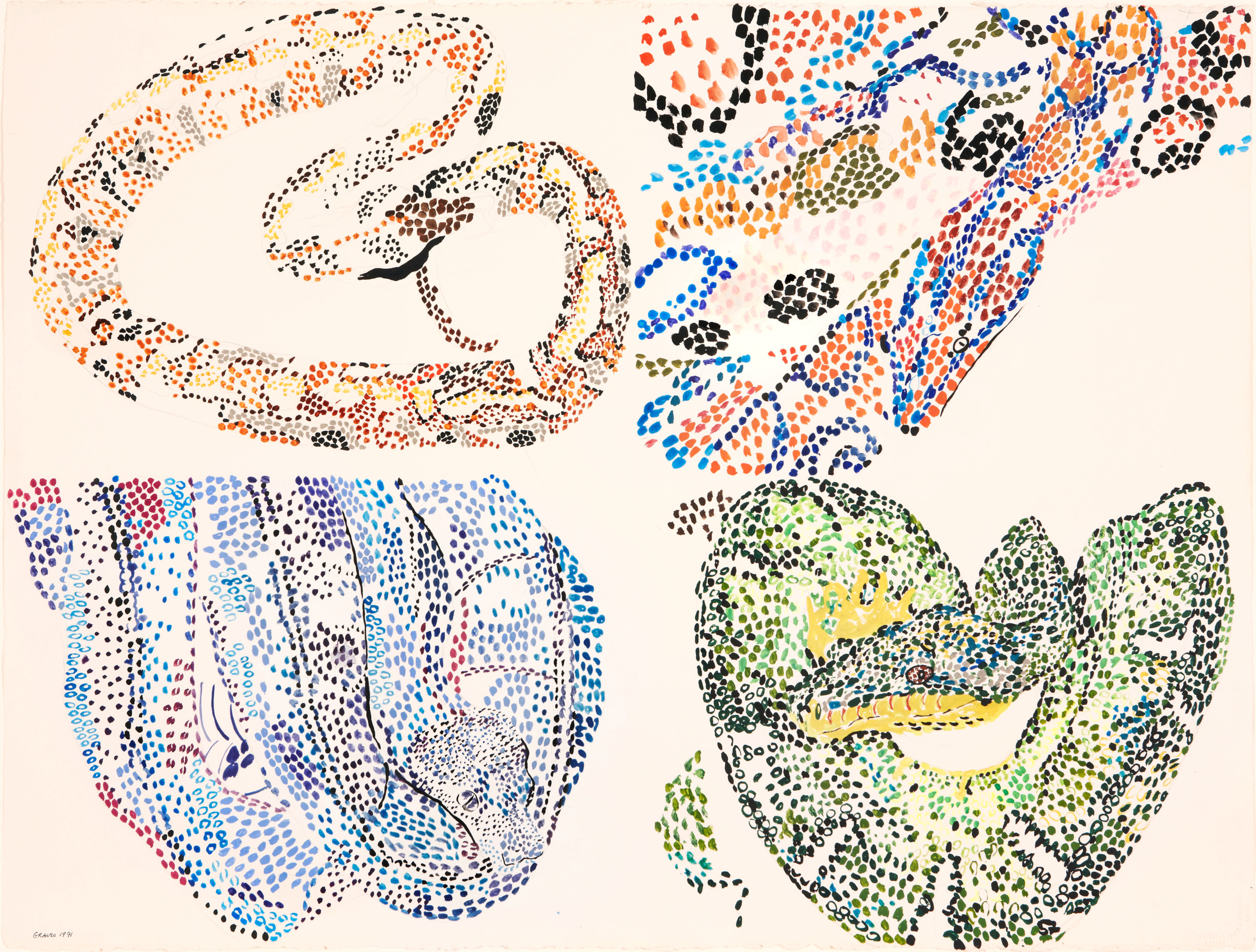 NANCY GRAVES Four Snakes 1971