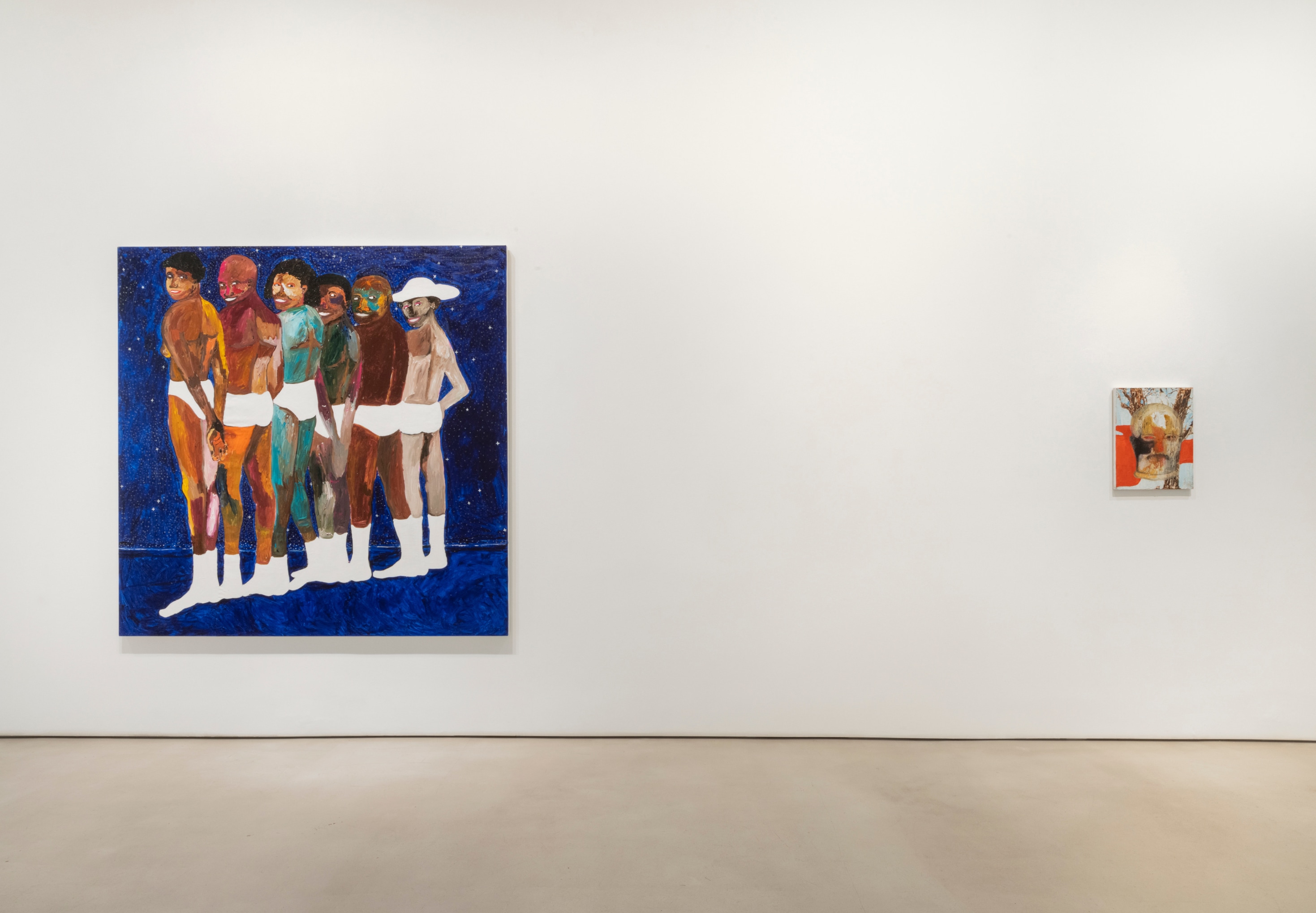 Installation view of Blue Boys Blues