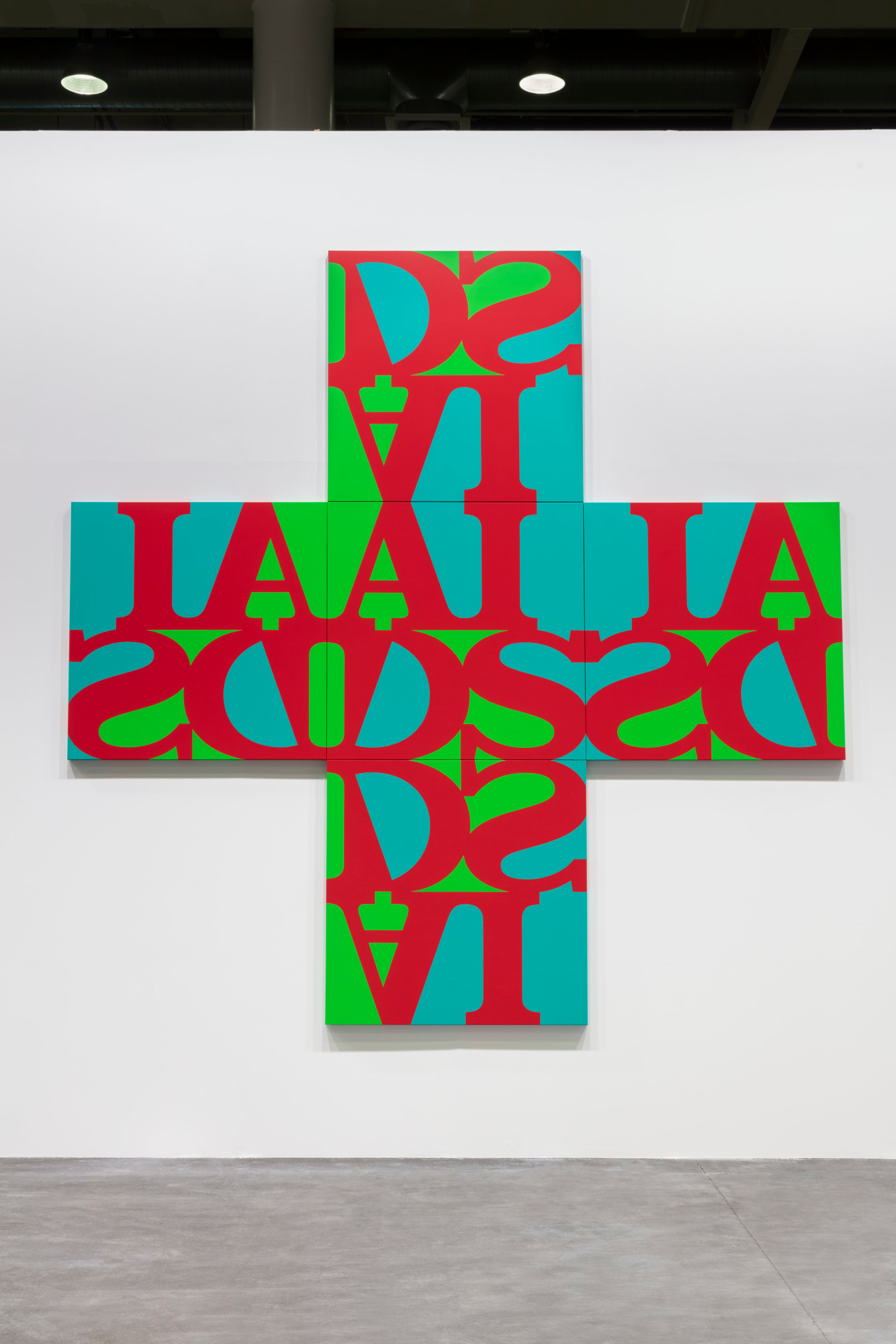 General Idea, AIDS Cross (Cadmium Red Medium), 1991/2021 at Art Basel Unlimited, Basel, Switzerland, 2021