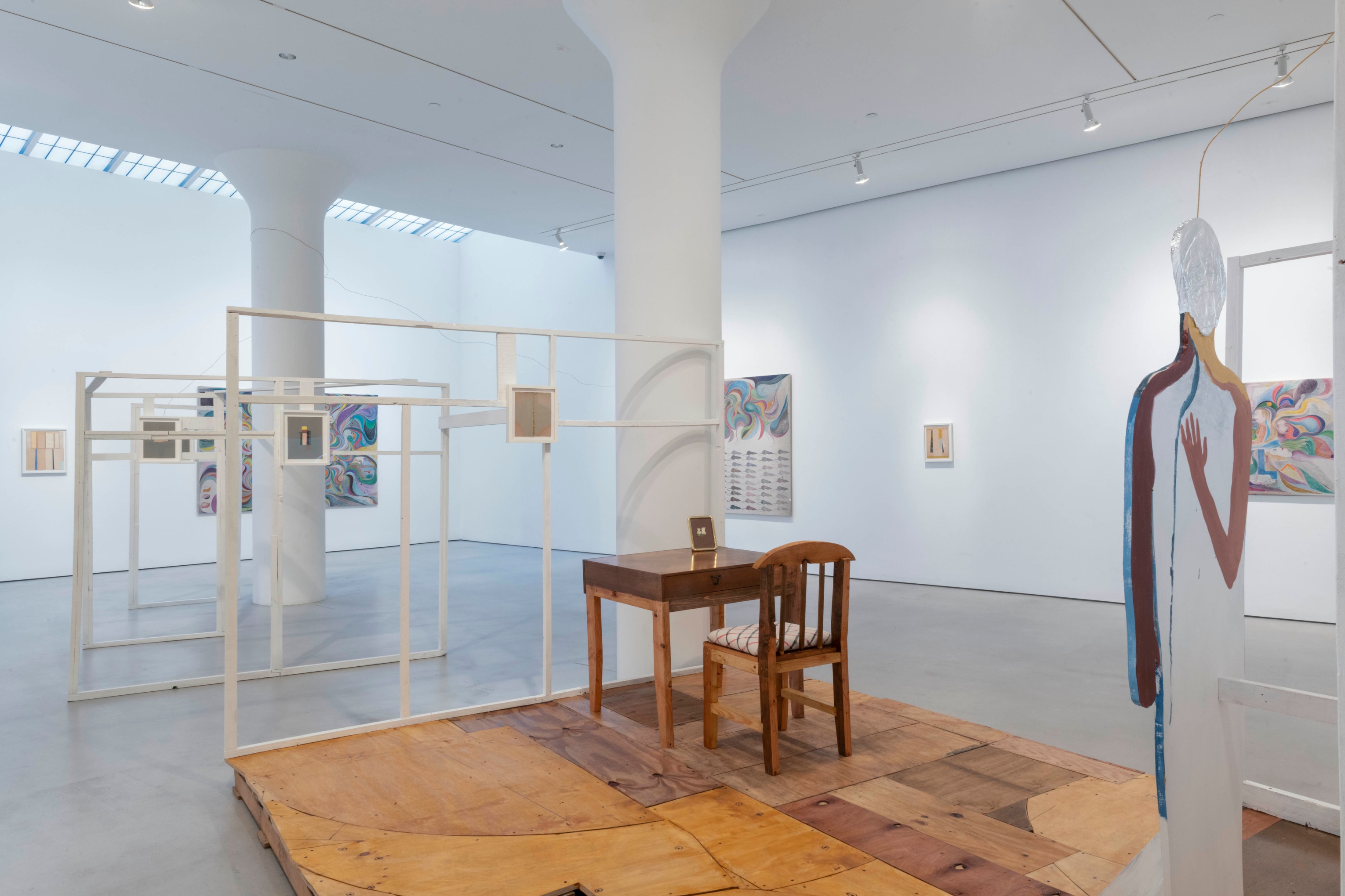 CHRIS JOHANSON Installation view of Considering Unknow Know With What Is, And at Mitchell-Innes & Nash, New York, 2021