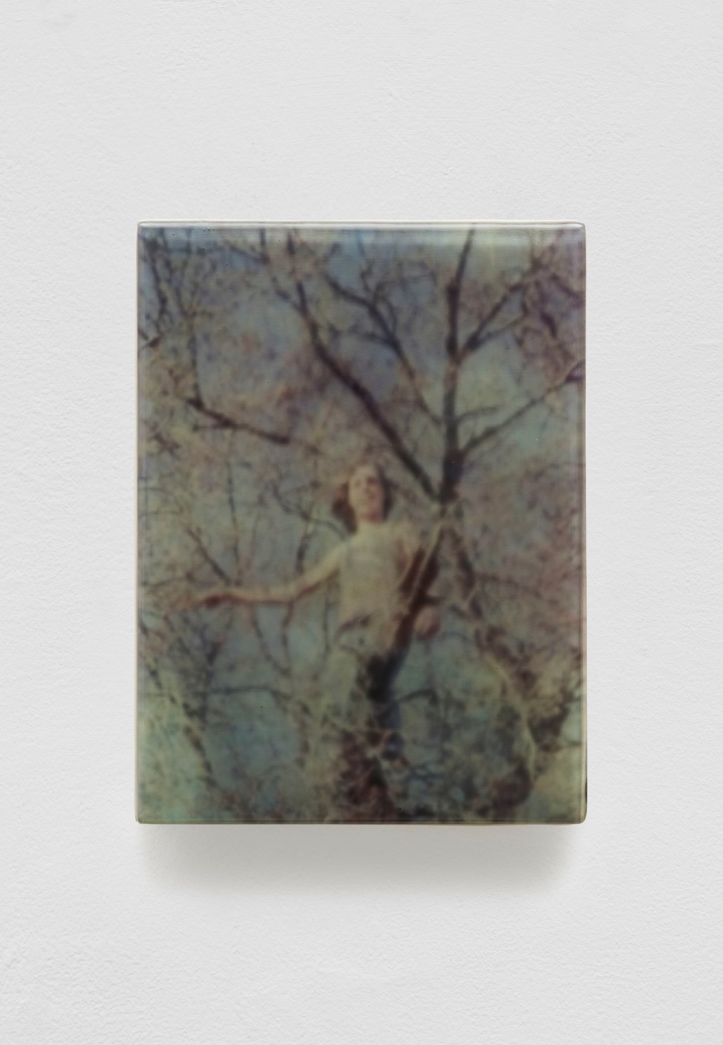 SADIE BENNING,&nbsp;Pain Thing 2,&nbsp;&nbsp;Detail, Sequence 4, Panel 15 (Freeway), 2019, wood, photographic transparencies, aqua resin and resin, 53 panels/16 sequences, each: 9 3&frasl;4 by 7 1&frasl;4 in. 24.8 by 18.4 cm.