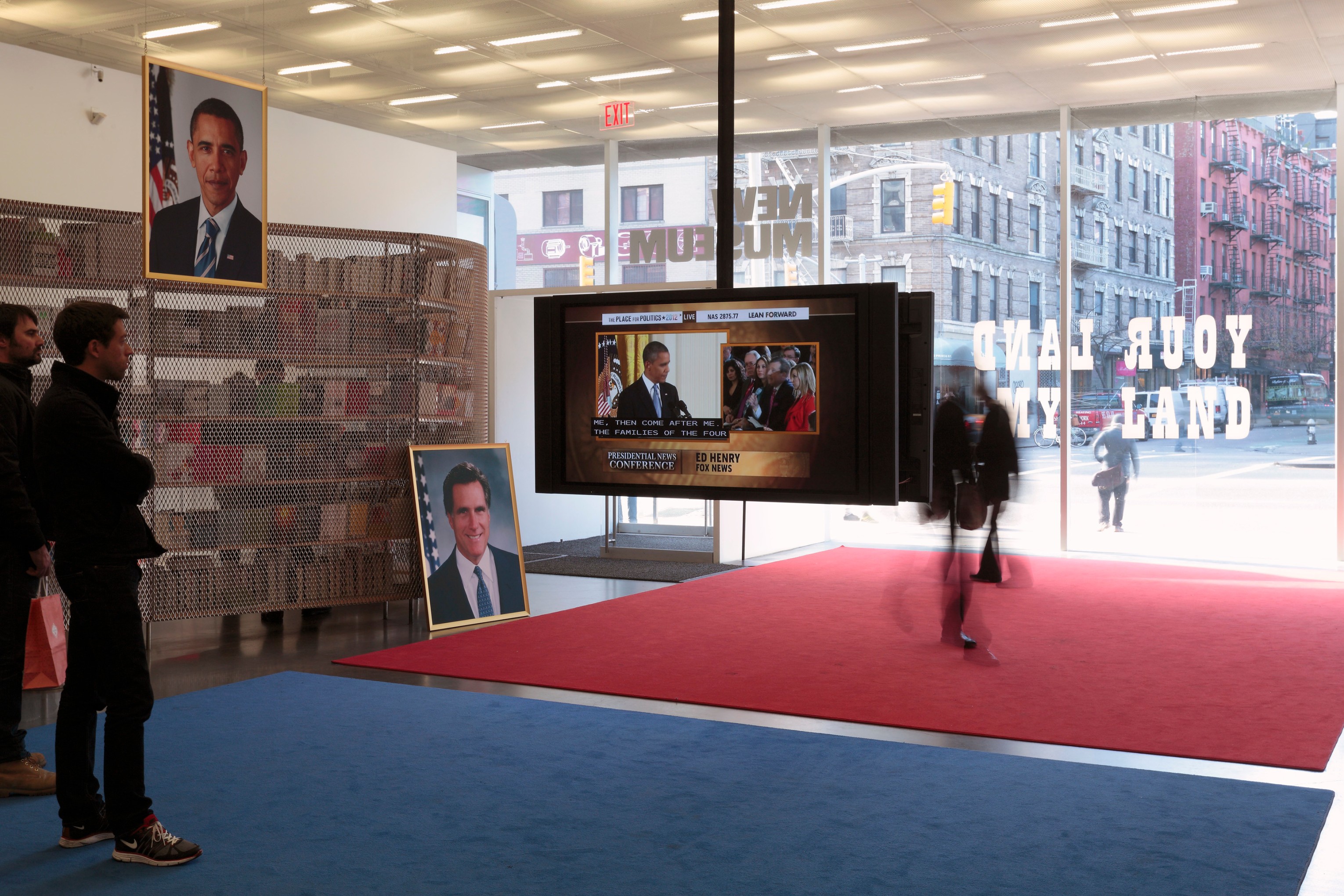 JONATHAN HOROWITZ Installation view of&nbsp;Jonathan Horowitz. Your Land / My Land: Election &rsquo;12, the Hammer Museum, Los Angeles, 2012