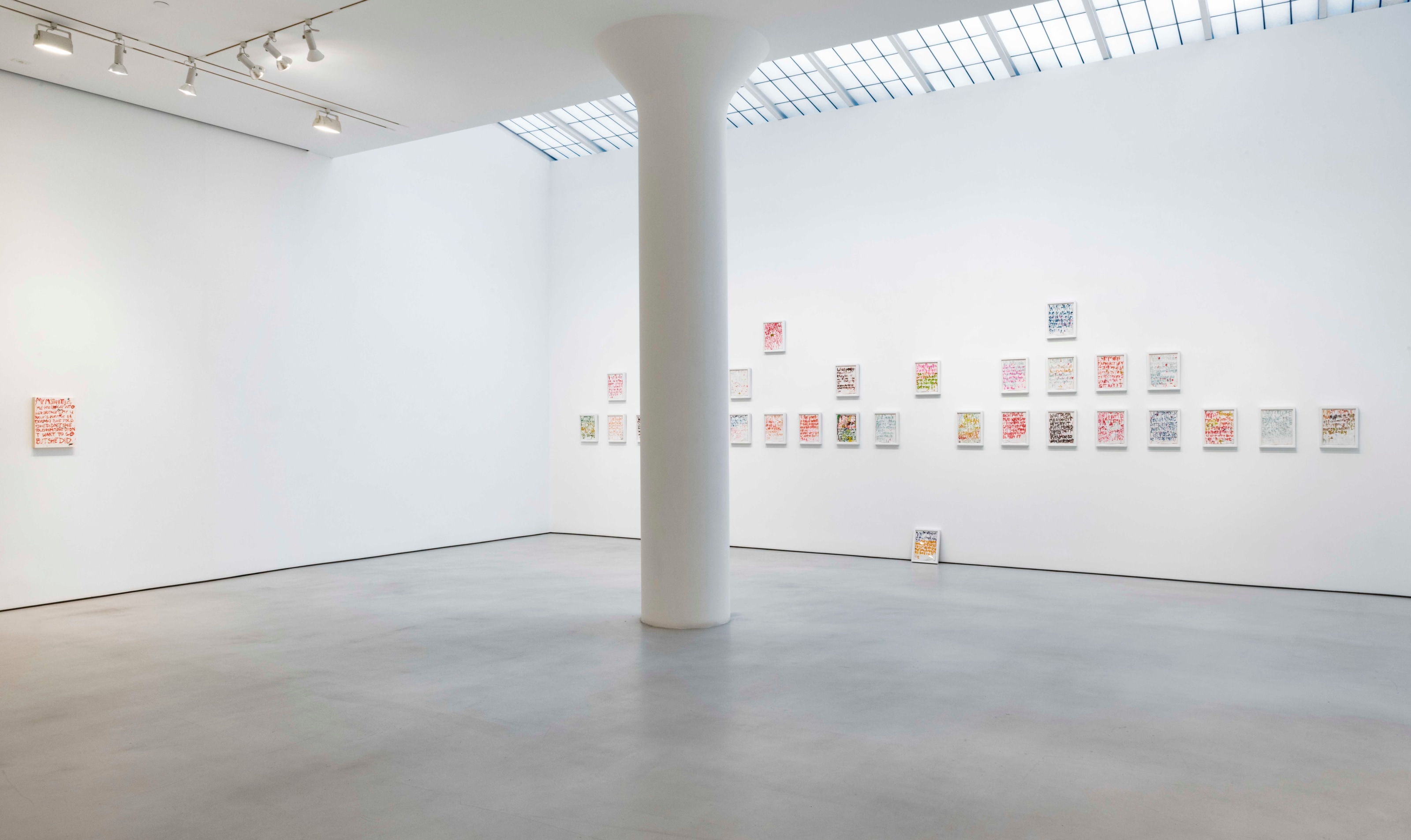 POPE.L Installation view of Four Panels at Mitchell-Innes & Nash, New York, 2021