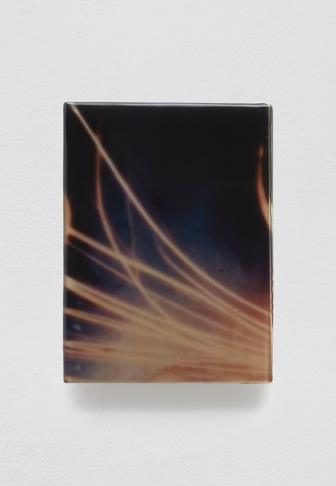 SADIE BENNING,&nbsp;Pain Thing 2,&nbsp;&nbsp;Detail, Sequence 4, Panel 11 (Freeway), 2019, wood, photographic transparencies, aqua resin and resin, 53 panels/16 sequences, each: 9 3&frasl;4 by 7 1&frasl;4 in. 24.8 by 18.4 cm.