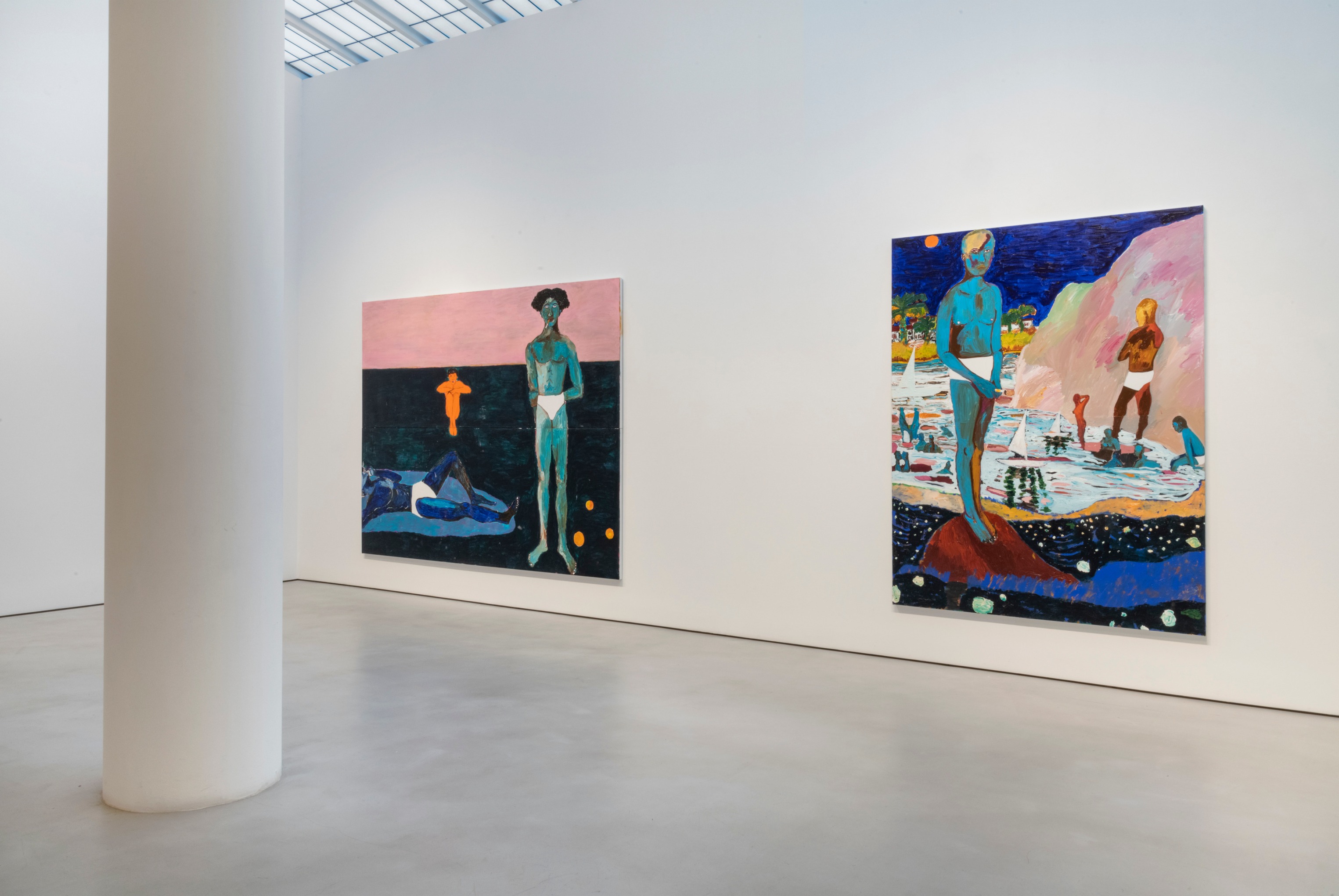 Installation view of Blue Boys Blues