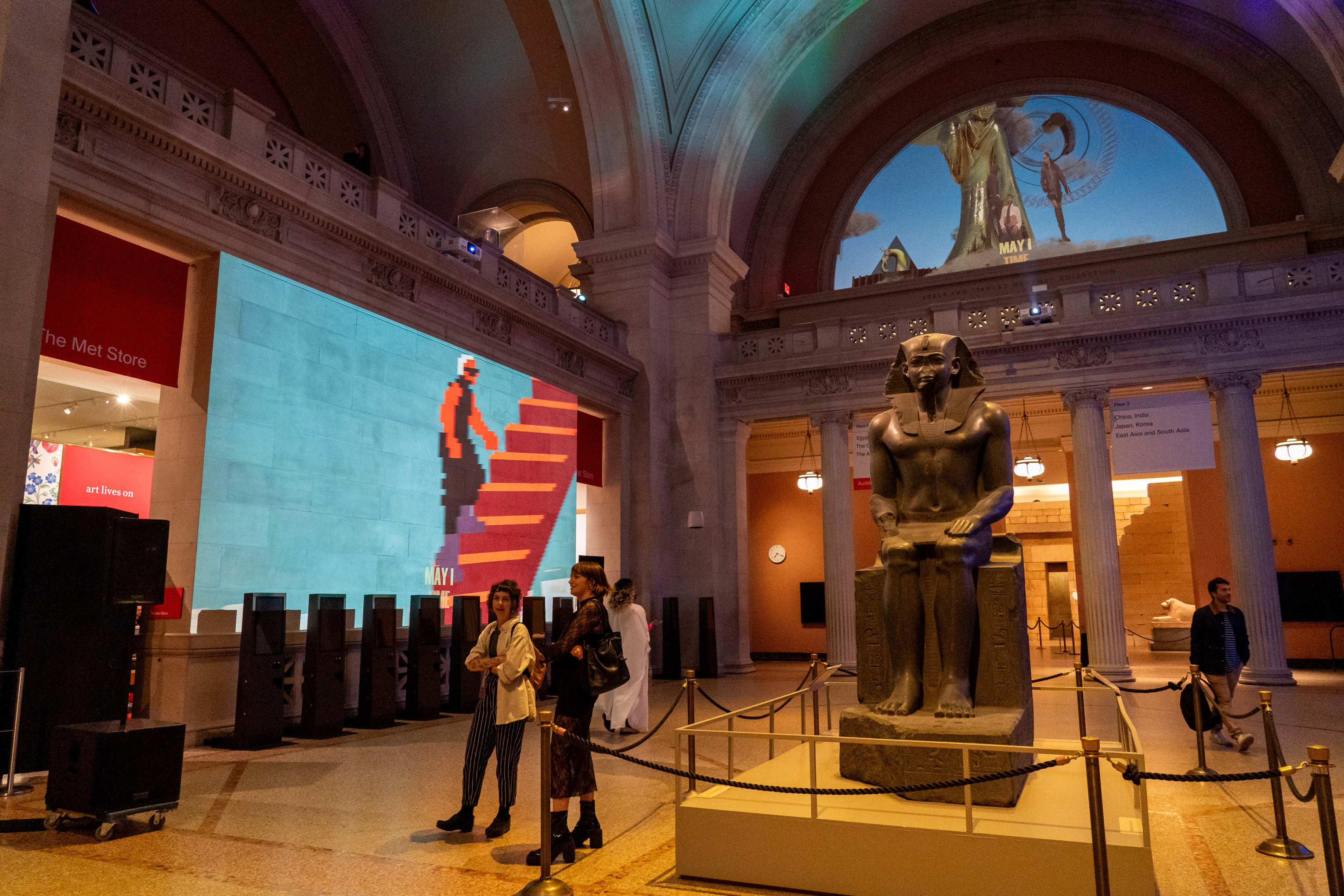 JACOLBY SATTERWHITE Installation views of The Great Hall Commission: Jacolby Satterwhite, A Metta Prayer, The Metropolitan Museum of Art, October 2, 2023 - January 7, 2024.&nbsp;