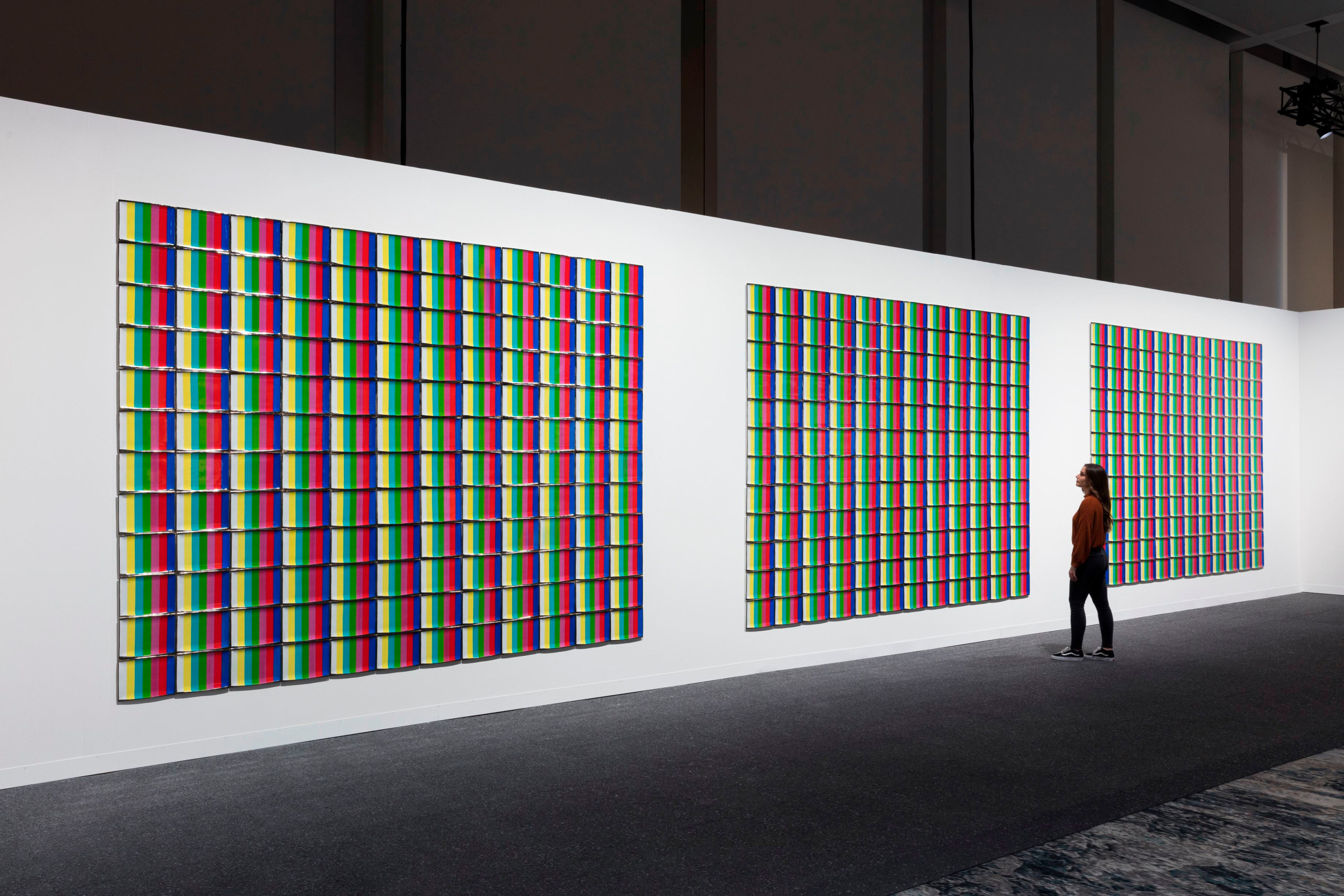 Installation view of Test Pattern: T.V. Dinner Plates from the Miss General Idea Pavillion