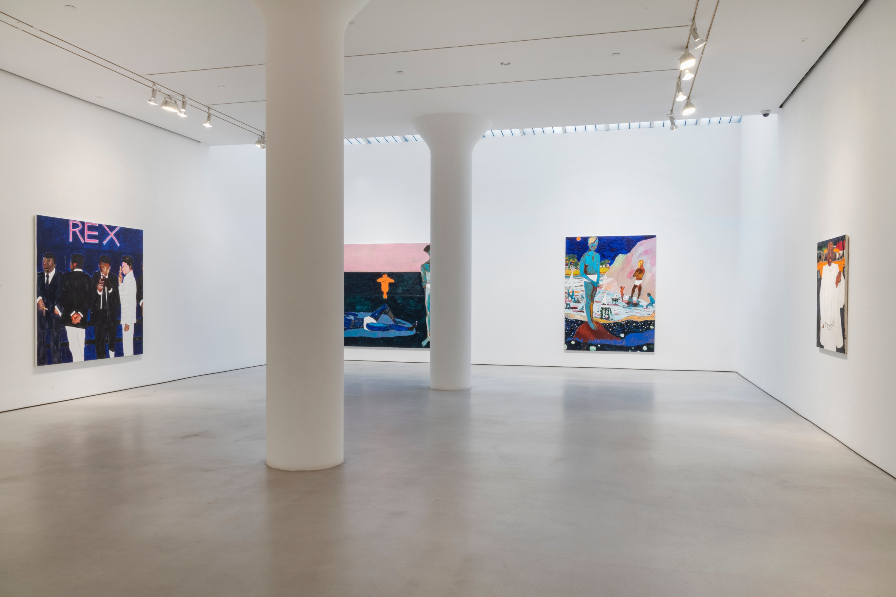 Installation view of Blue Boys Blues