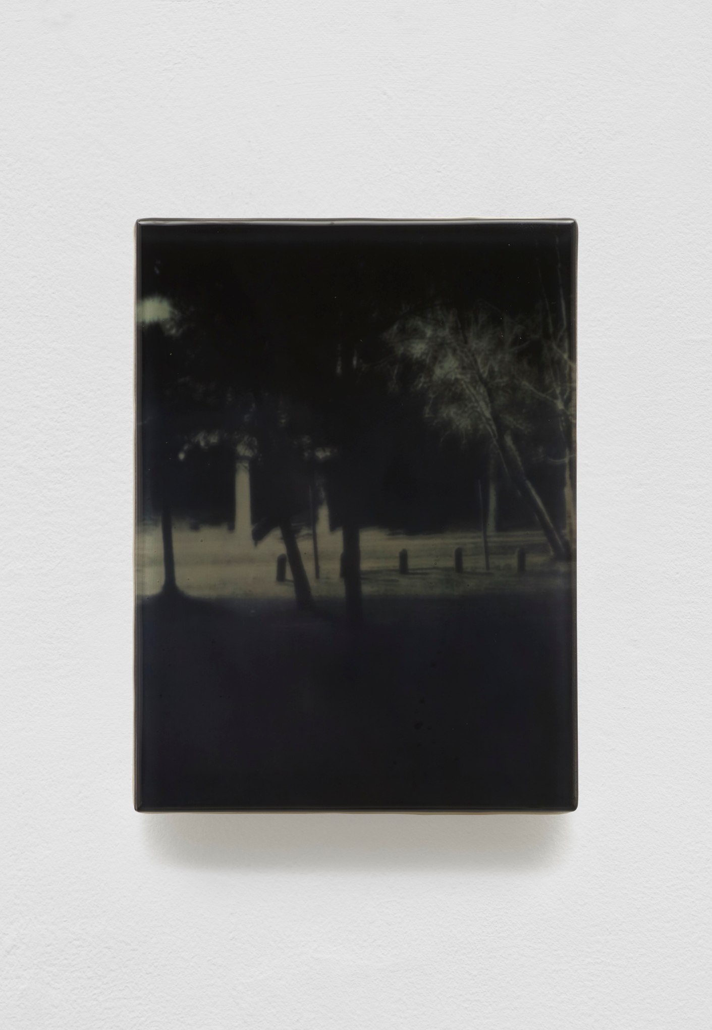 SADIE BENNING,&nbsp;Pain Thing 2,&nbsp;&nbsp;Detail, Sequence 10, Panel 34 (David), 2019, wood, photographic transparencies, aqua resin and resin, 53 panels/16 sequences, each: 9 3&frasl;4 by 7 1&frasl;4 in. 24.8 by 18.4 cm.