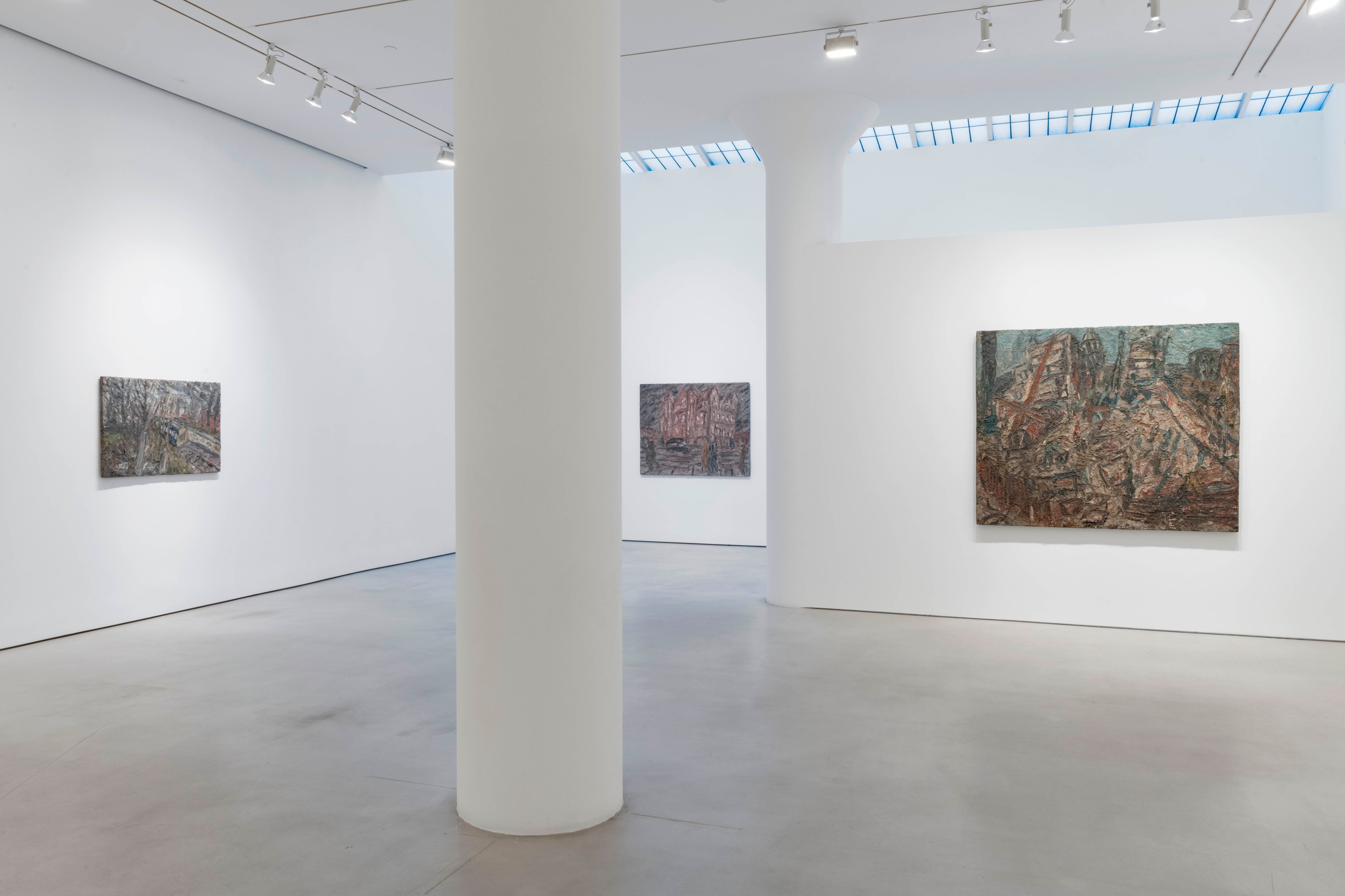 LEON KOSSOFF Installation view of A Life in Painting at Mitchell-Innes & Nash, New York, 2022