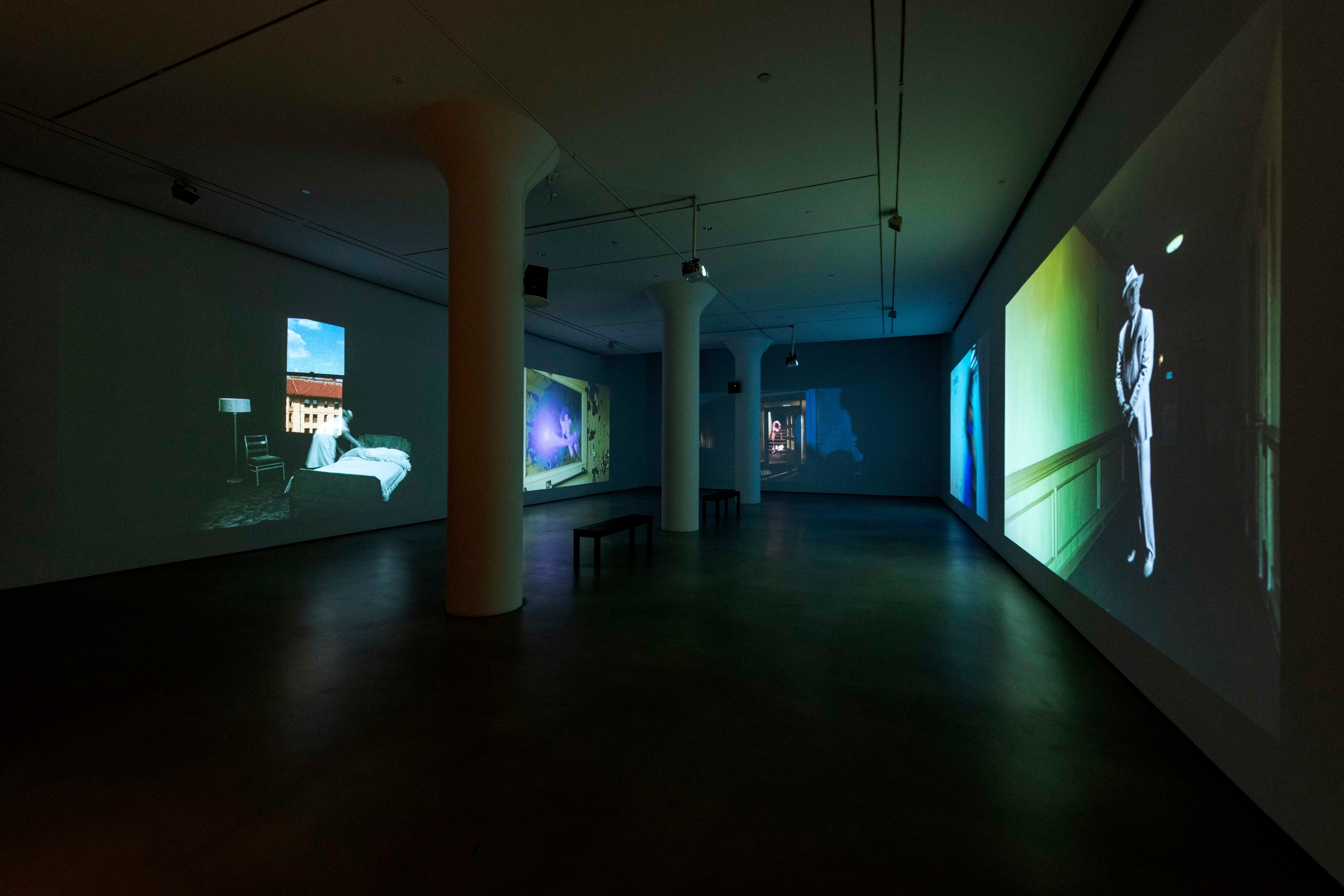 PAT O'NEILL Installation view of The Decay of Fiction at Mitchell-Innes & Nash, New York, 2021