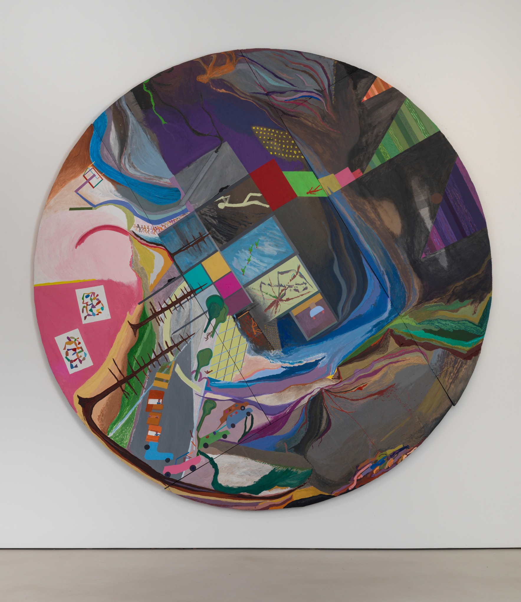 CHRIS JOHANSON Circular painting #1 about infinity and square and circular energy&nbsp;