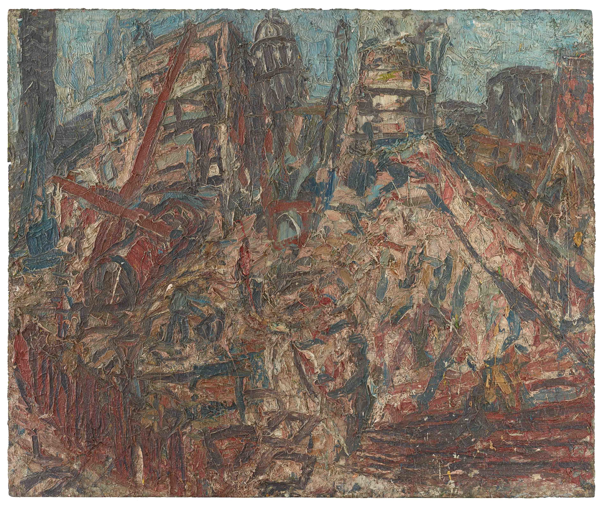 LEON KOSSOFF  Demolition of YMCA Building No. 3, Spring 1971