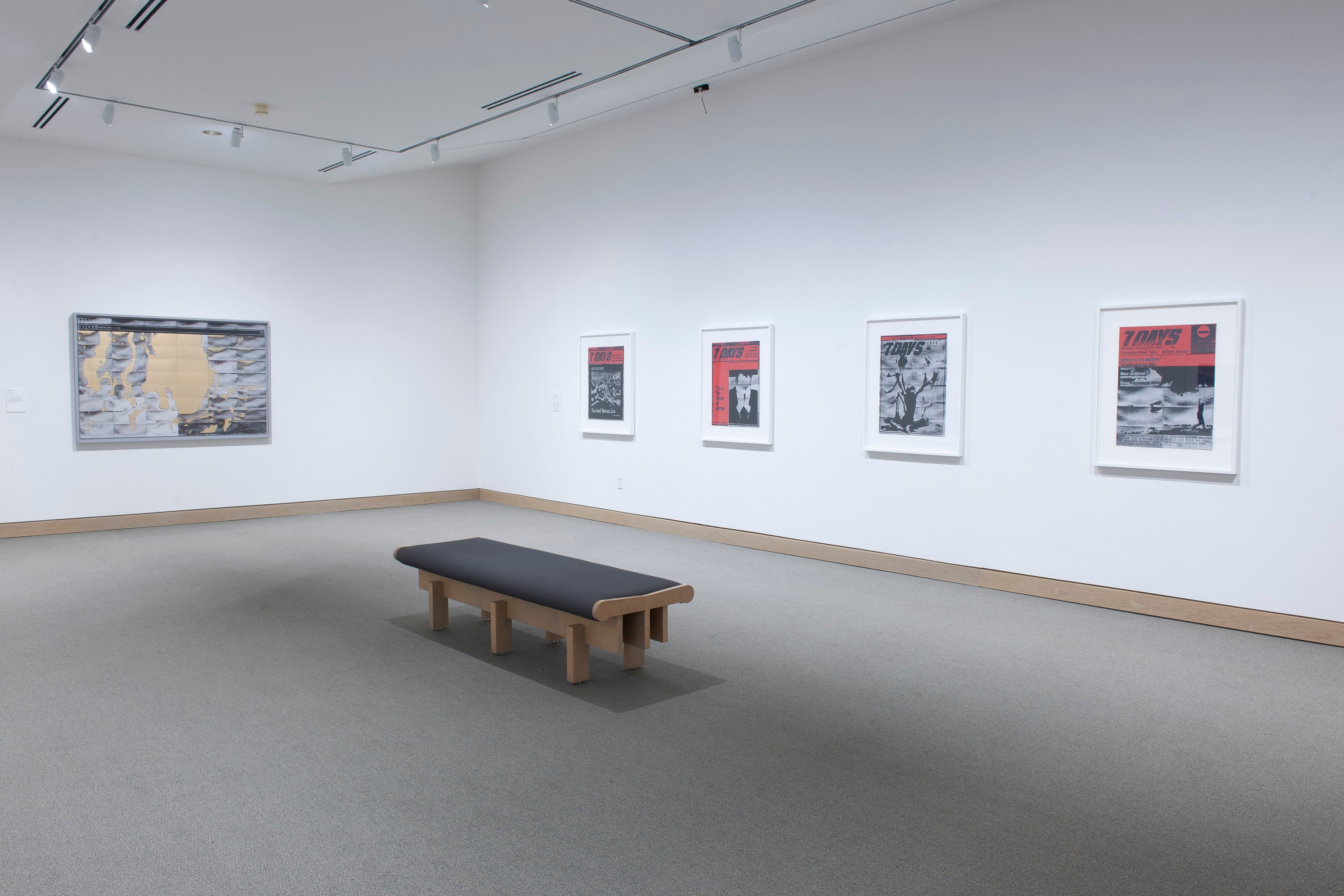 MARY KELLY Installation view of Mary Kelly: Selected Works at Weatherspoon Art Museum, North Carolina, 2019