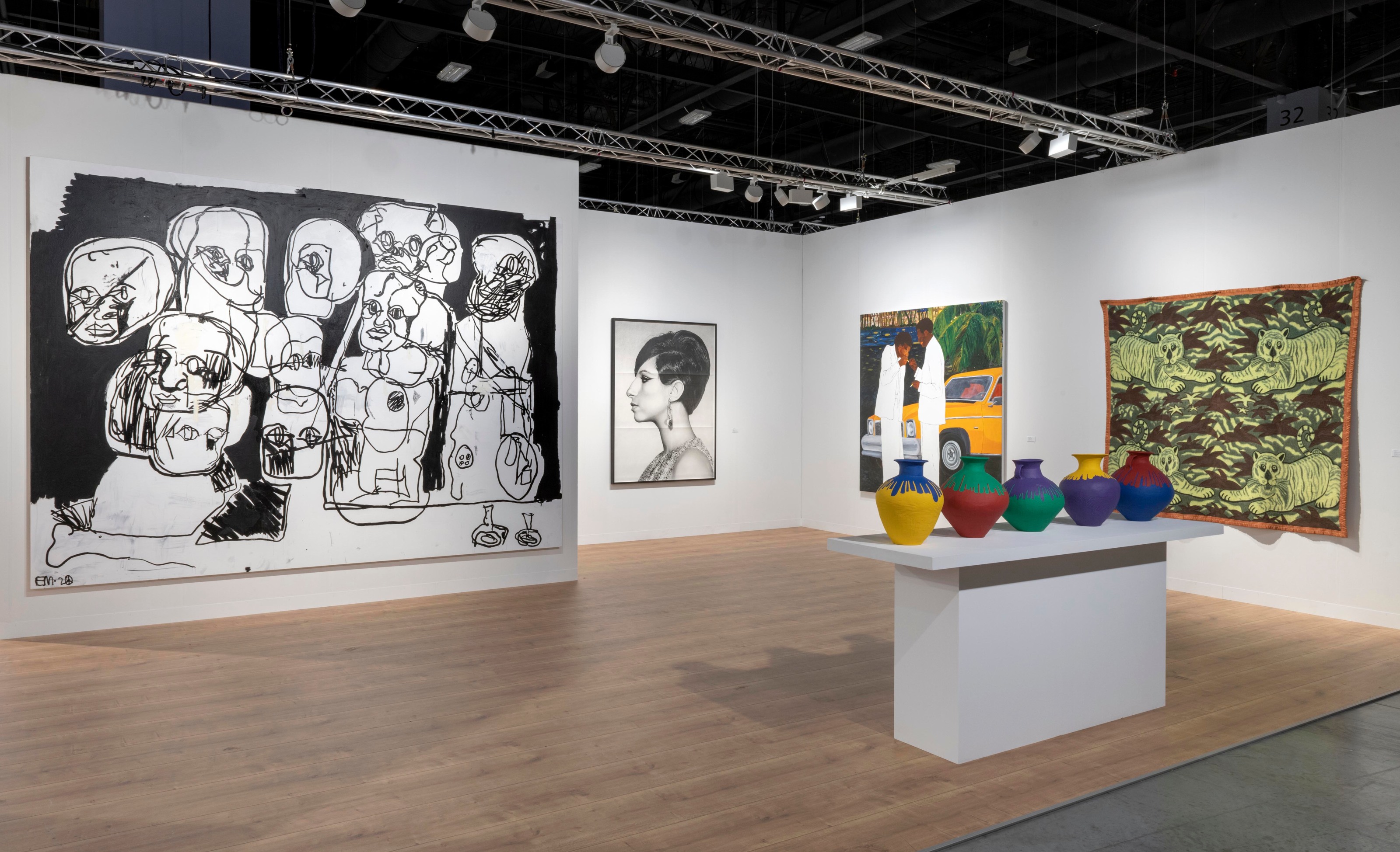 Installation view of Mitchell-Innes & Nash at Art Basel Miami Beach, Miami, Florida, 2021.