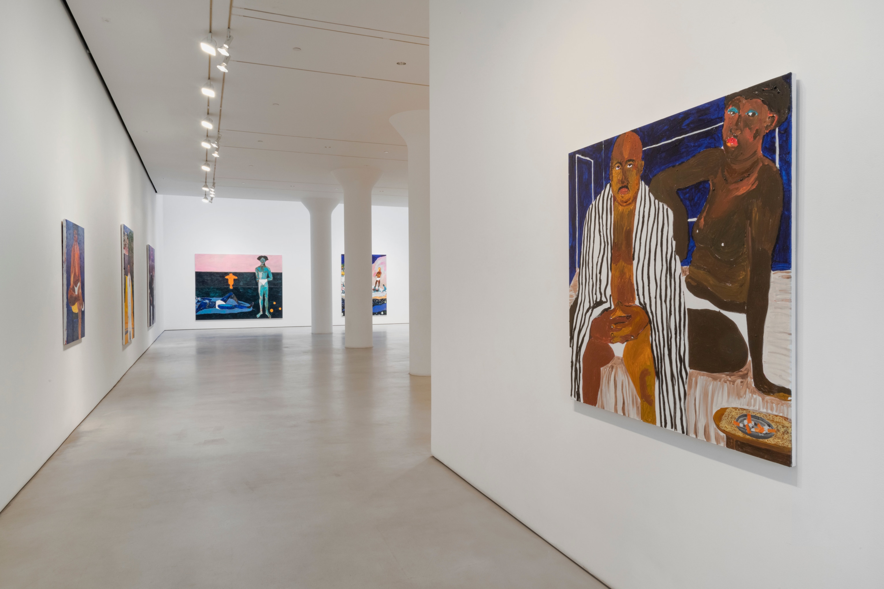 Installation view of Blue Boys Blues