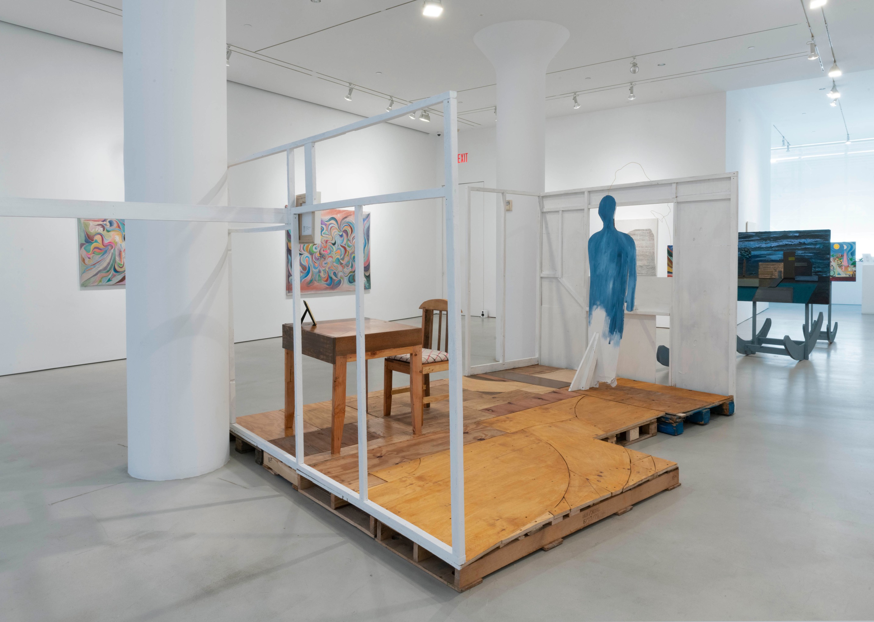 CHRIS JOHANSON Installation view of Considering Unknow Know With What Is, And at Mitchell-Innes & Nash, New York, 2021