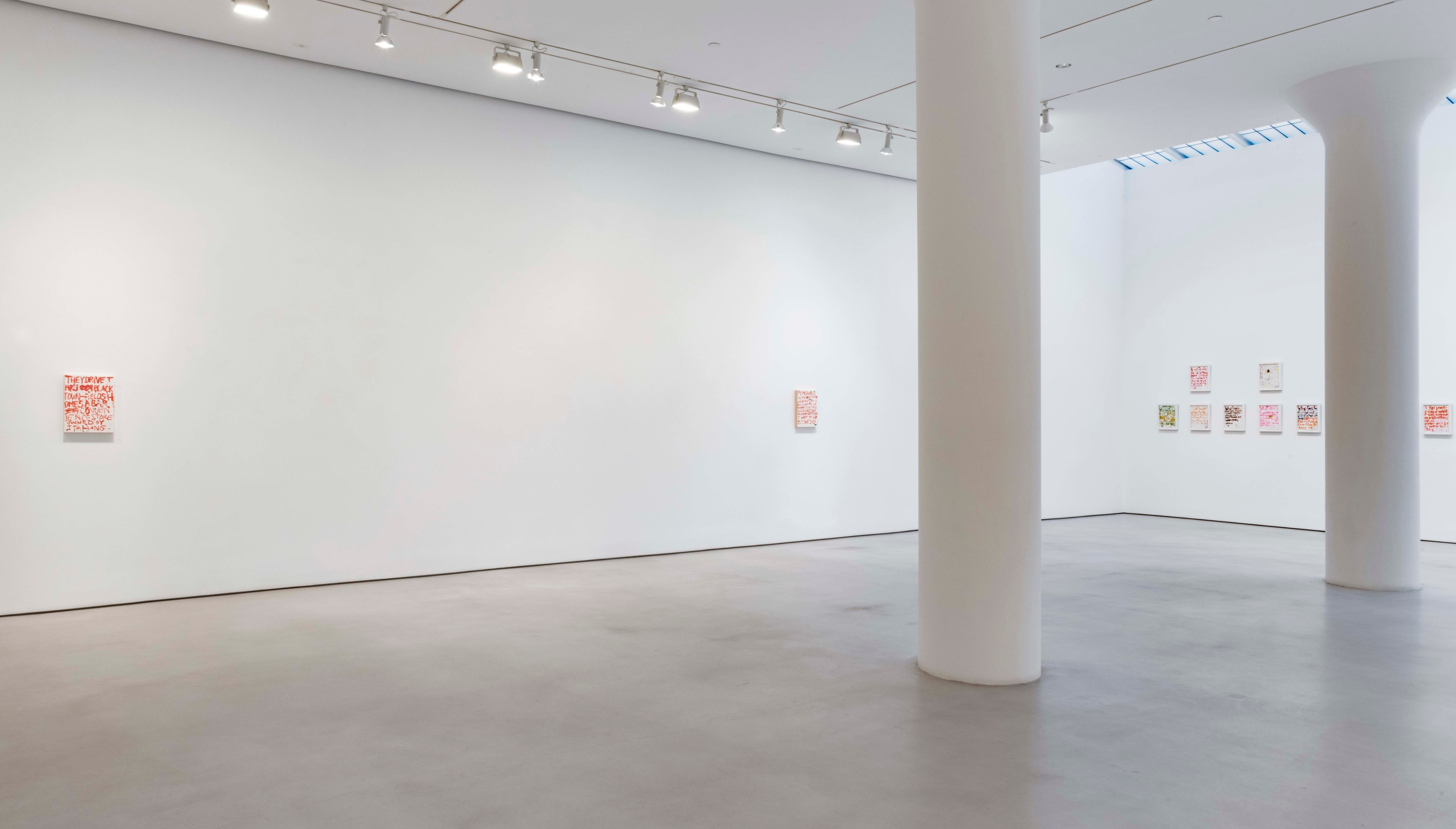 POPE.L Installation view of Four Panels at Mitchell-Innes & Nash, New York, 2021