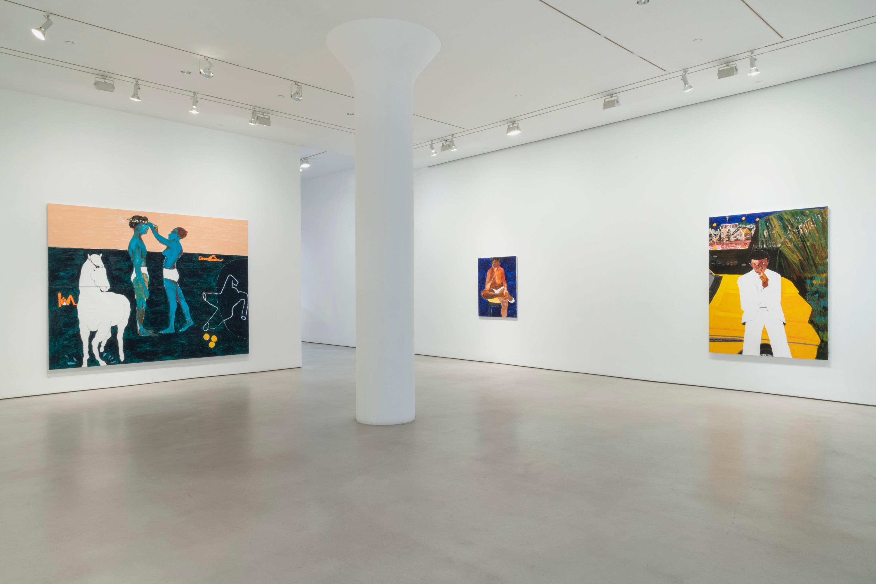 Installation view of Blue Boys Blues
