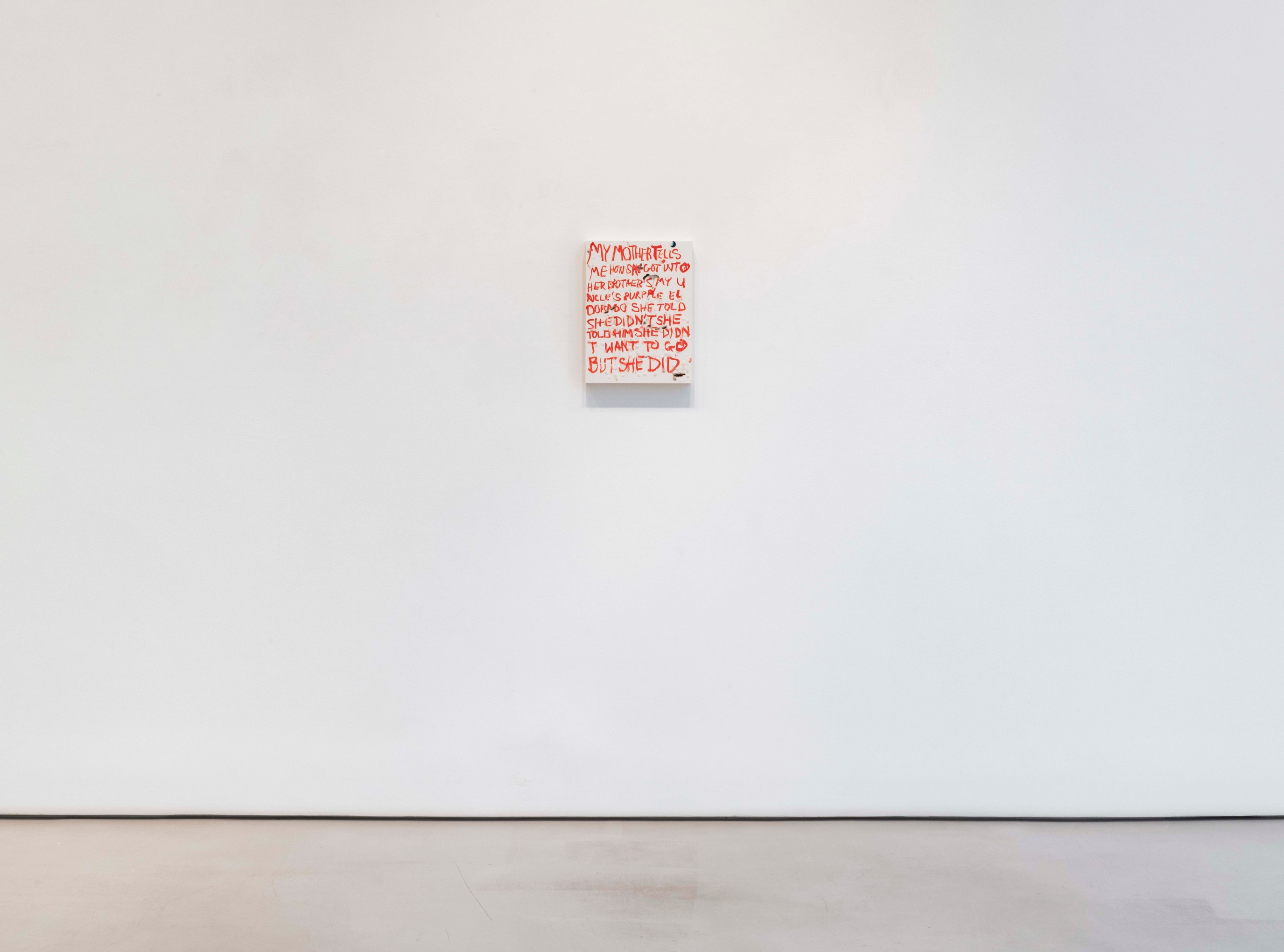 POPE.L Installation view of Four Panels at Mitchell-Innes & Nash, New York, 2021