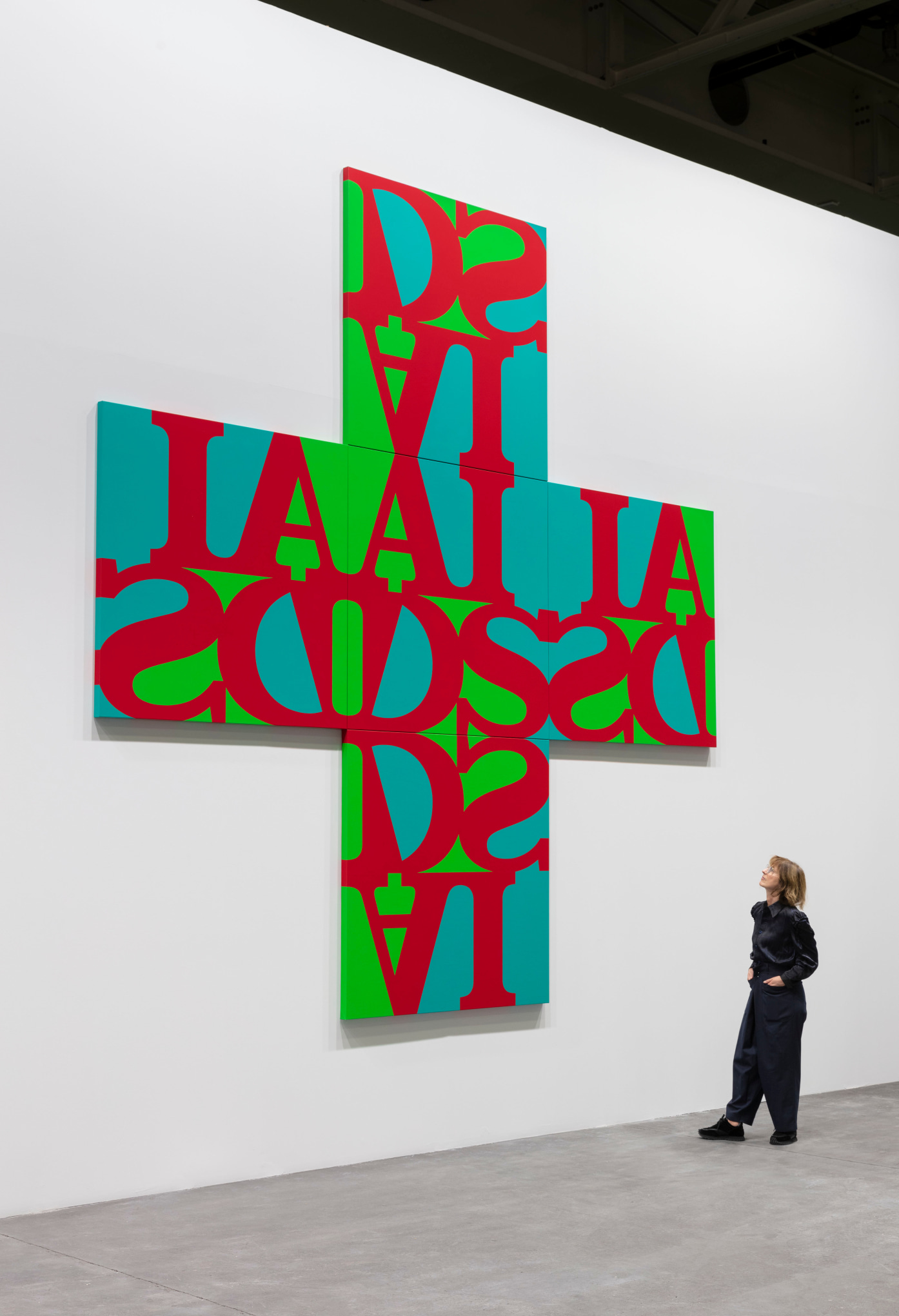 General Idea, AIDS Cross (Cadmium Red Medium), 1991/2021 at Art Basel Unlimited, Basel, Switzerland, 2021
