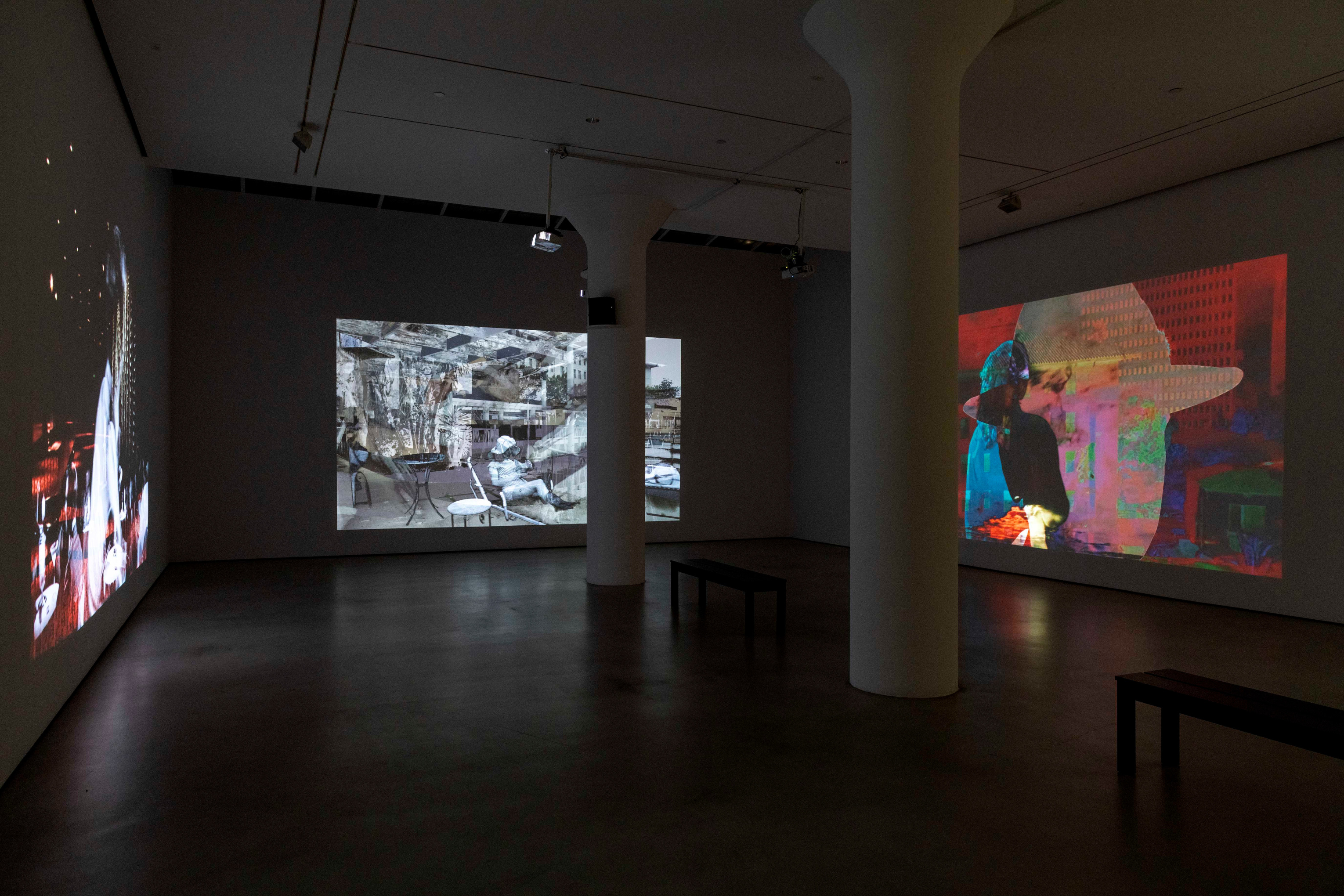PAT O'NEILL Installation view of The Decay of Fiction at Mitchell-Innes & Nash, New York, 2021
