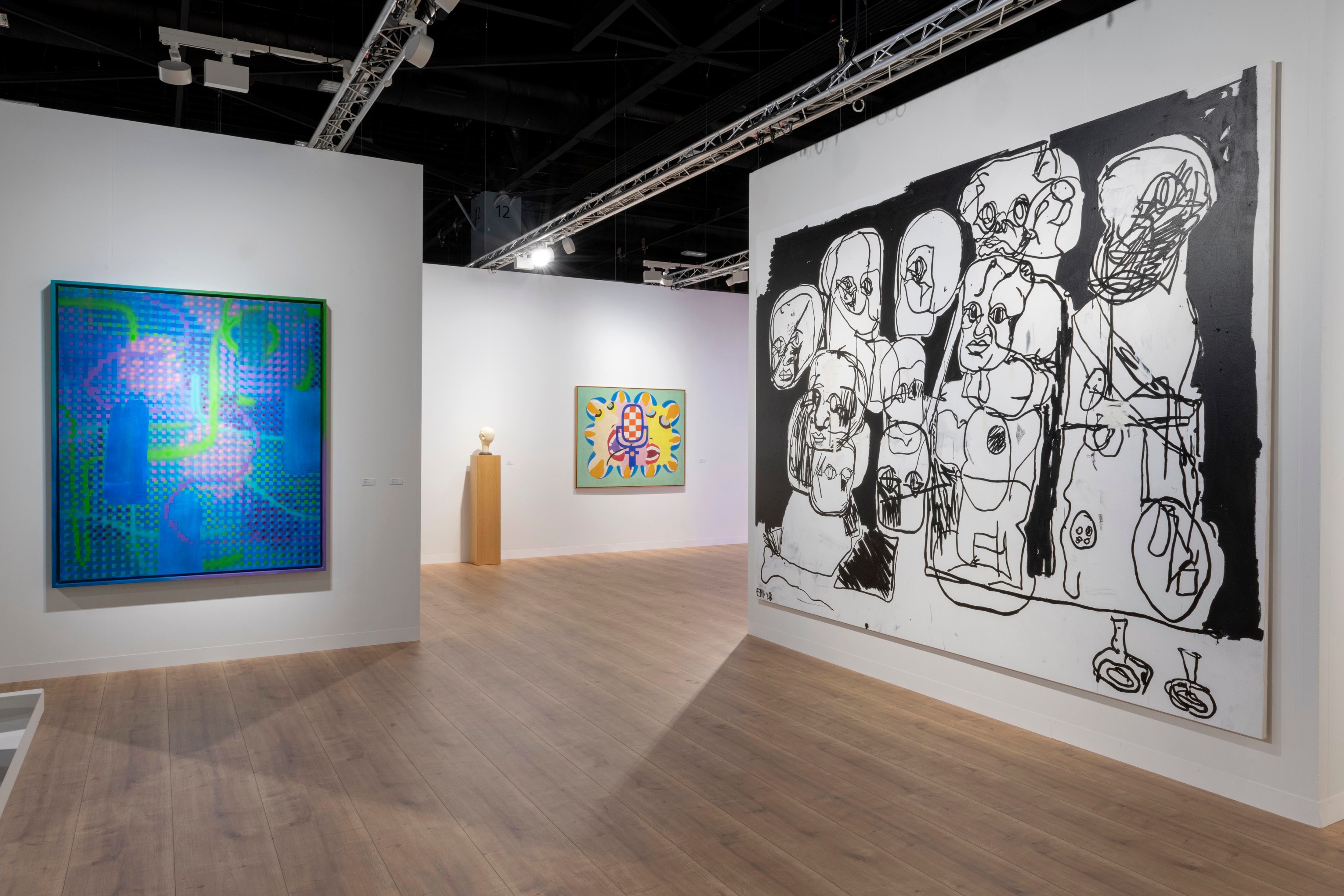 Installation view of Mitchell-Innes & Nash at Art Basel Miami Beach, Miami, Florida, 2021.
