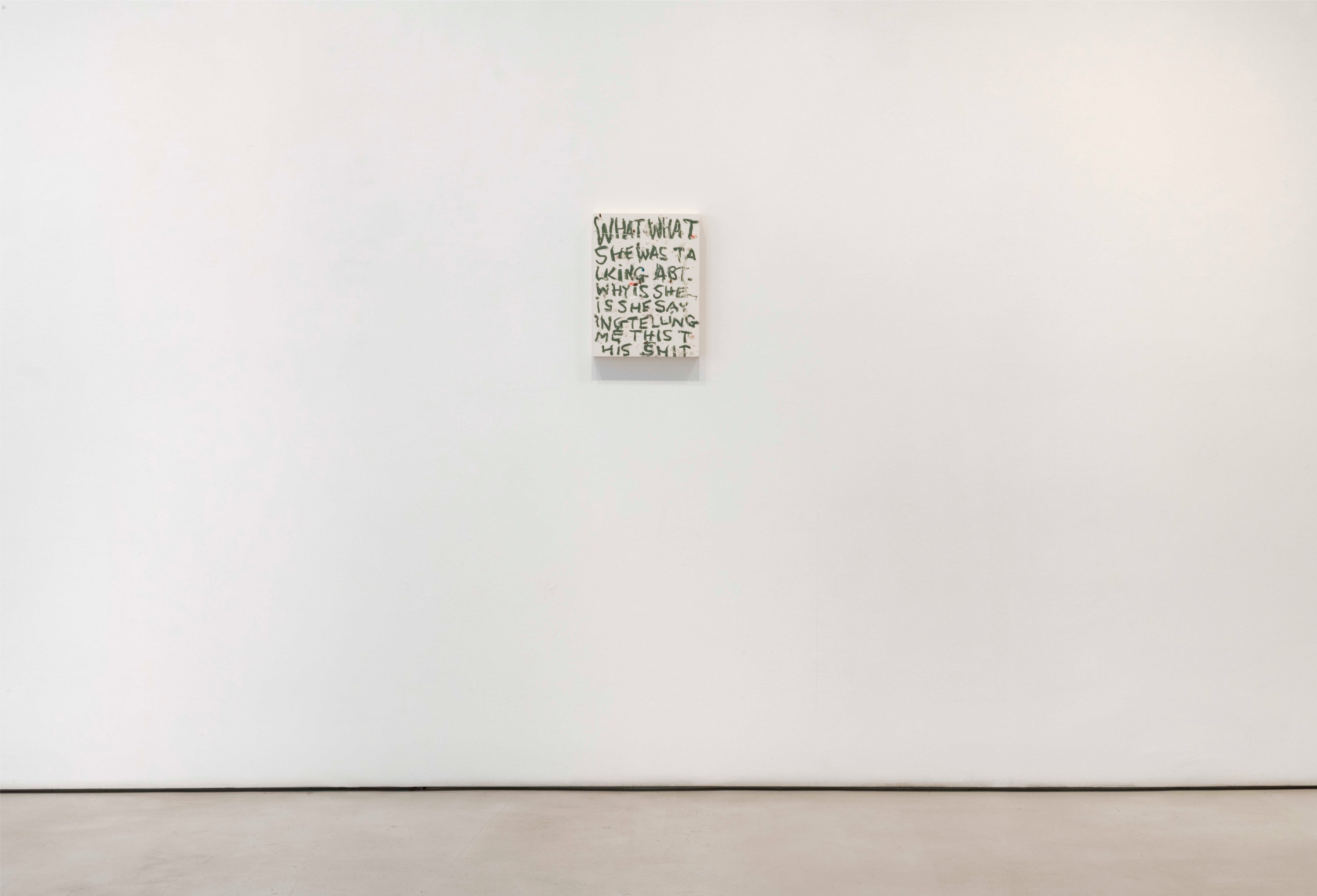 POPE.L Installation view of Four Panels at Mitchell-Innes & Nash, New York, 2021