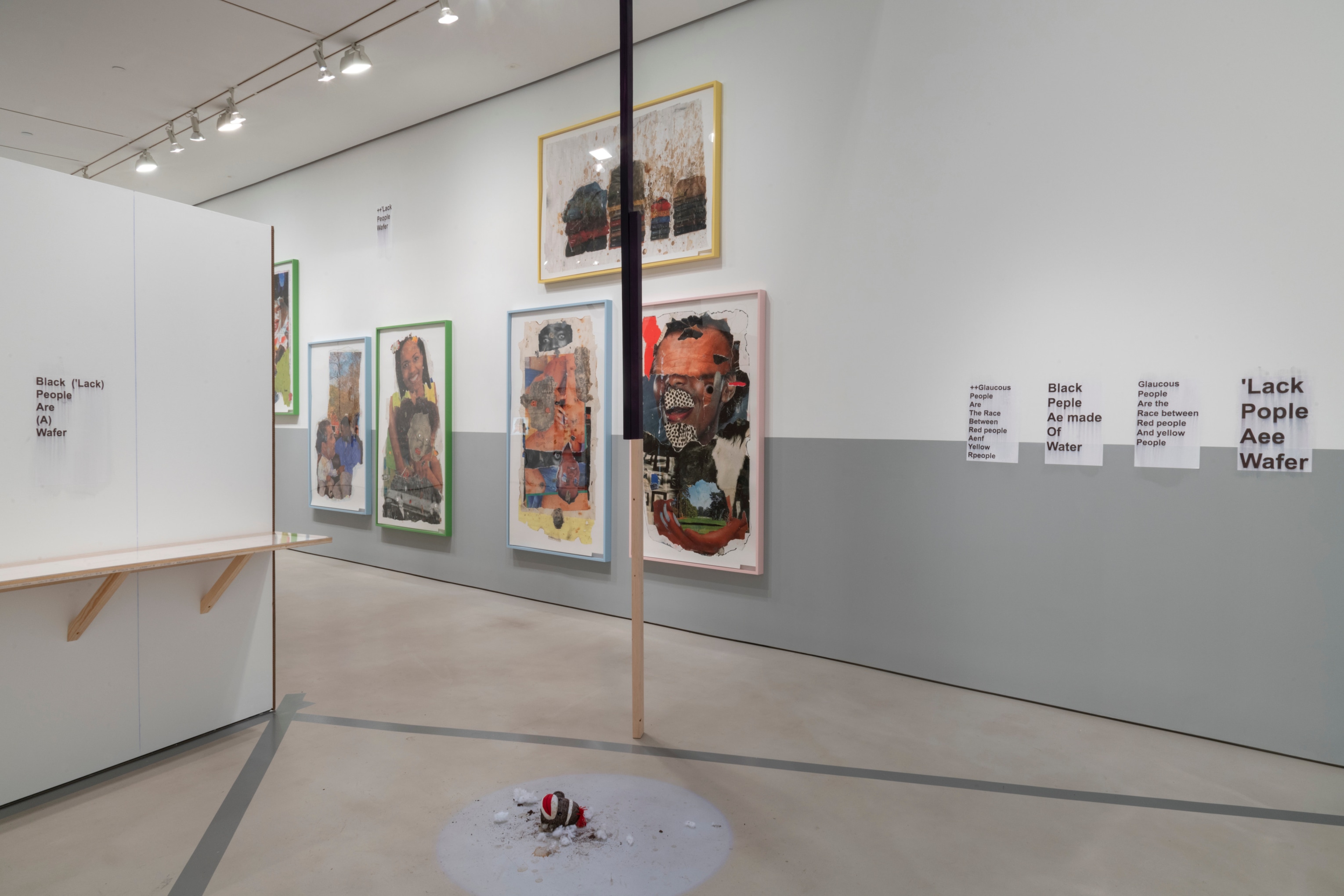 POPE.L Installation view of One thing after another (part two) at Mitchell-Innes & Nash, New York, 2018