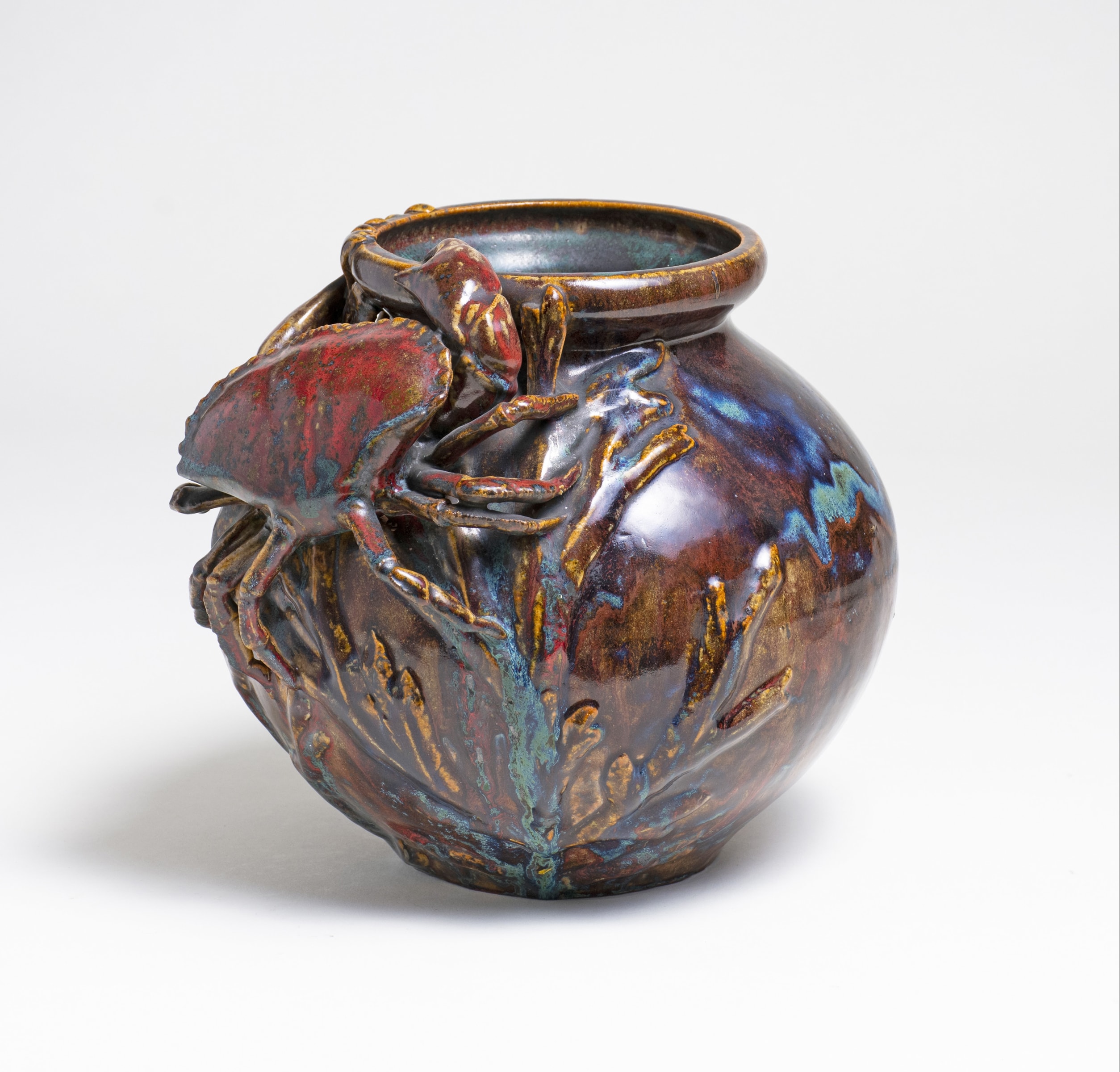 Vase with Applied Crab