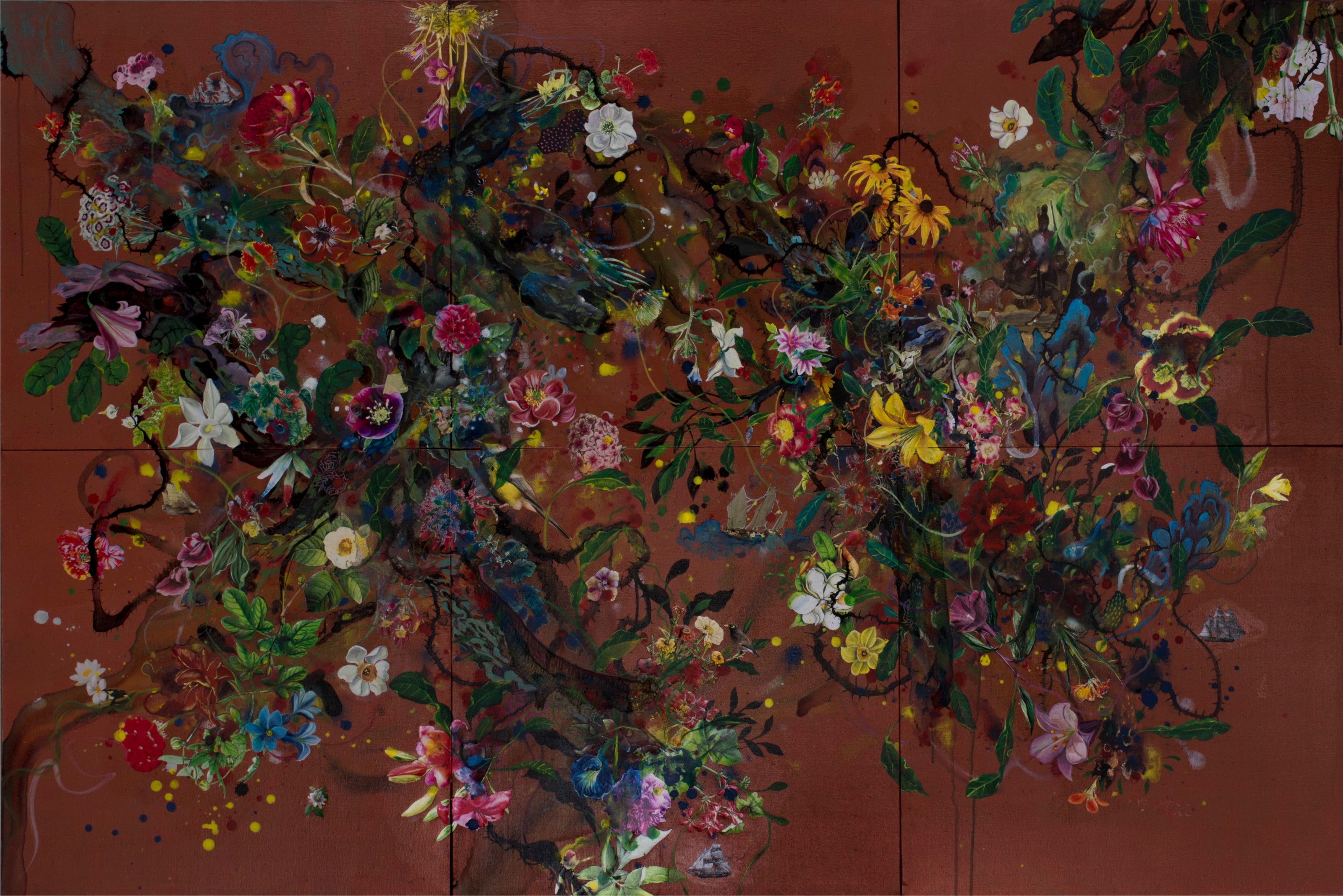 Priyantha Udagedara Painting 11, 2022 Mixed Media on Canvas 61 cm x 61 cm x 6 cm