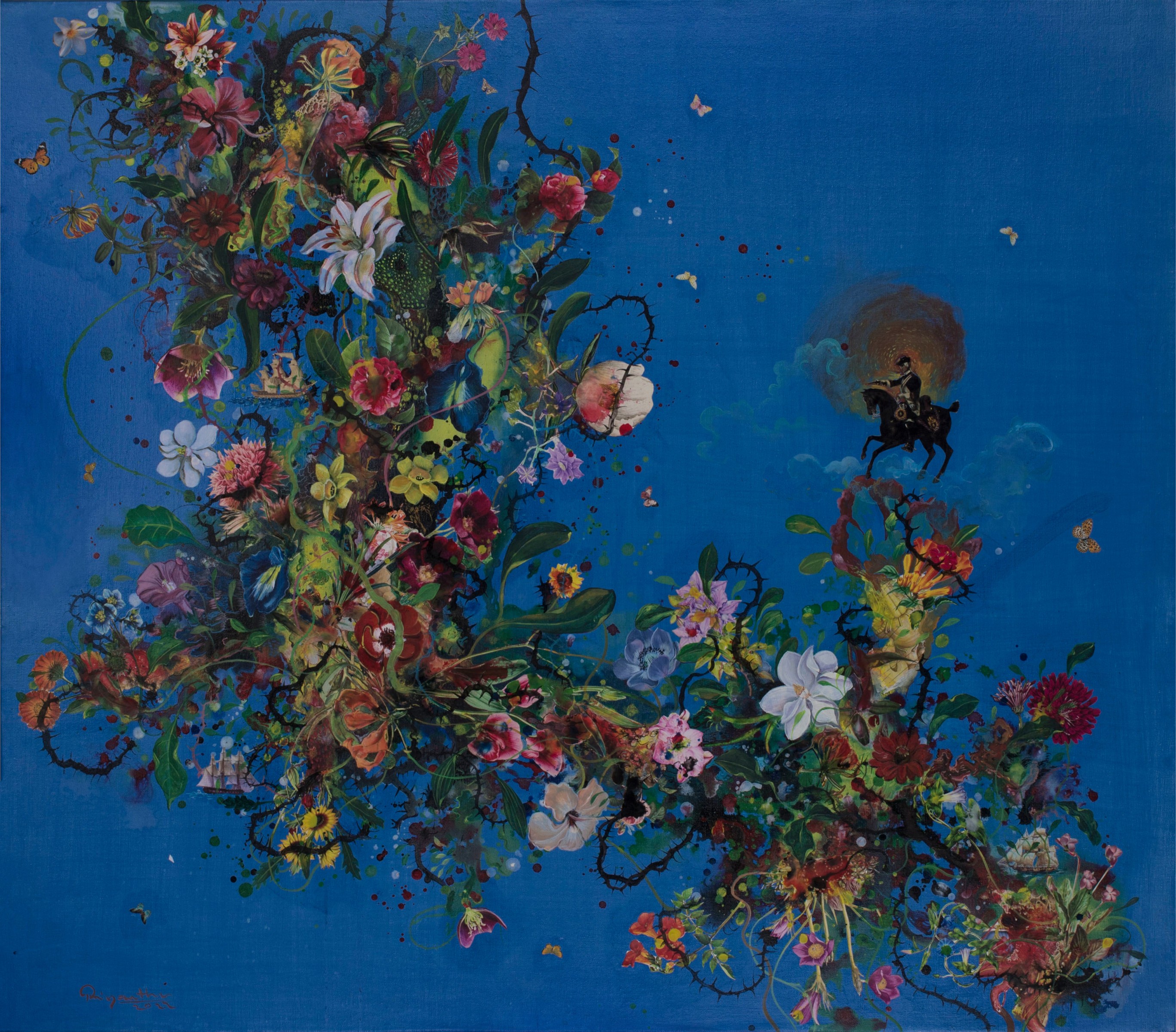 Priyantha Udagedara Painting 05, 2022 Mixed Media on Canvas 81 cm x 63 cm