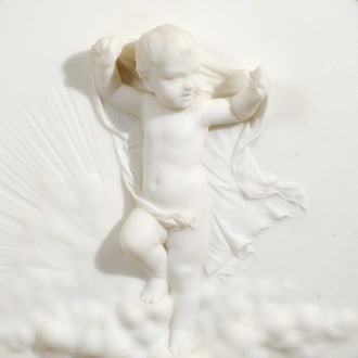 WILLIAM COUPER (1853–1942), "Morning," 1882. Marble relief, 19 in. diameter (detail).