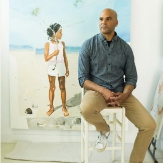 Artist James Everett Stanley in his Provincetown, MA studio. Photo by Agata Storer