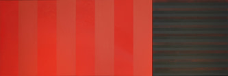 RED BLACK  2006  Acrylic on canvas,  27 x 81"  Private collection