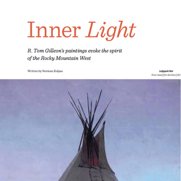 Inner Light: Tom Gilleon’s paintings evoke the spirit of the Rocky Mountain West