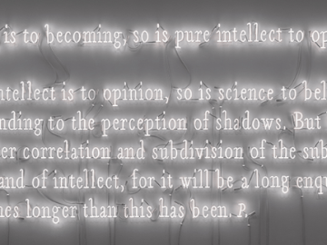Joseph Kosuth in Plato in L.A.: Contemporary Artists' Visions