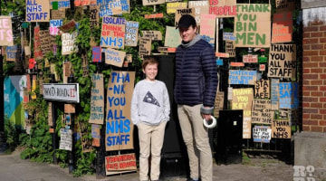 &quot;Thank you NHS&quot;: the local artist whose sign paintings on  Roman Road went viral