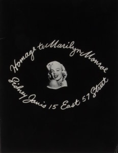 Cover to Homage to Marilyn Monroe exhibition catalogue