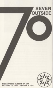 Cover of brochure for the exhibition Seven Outside